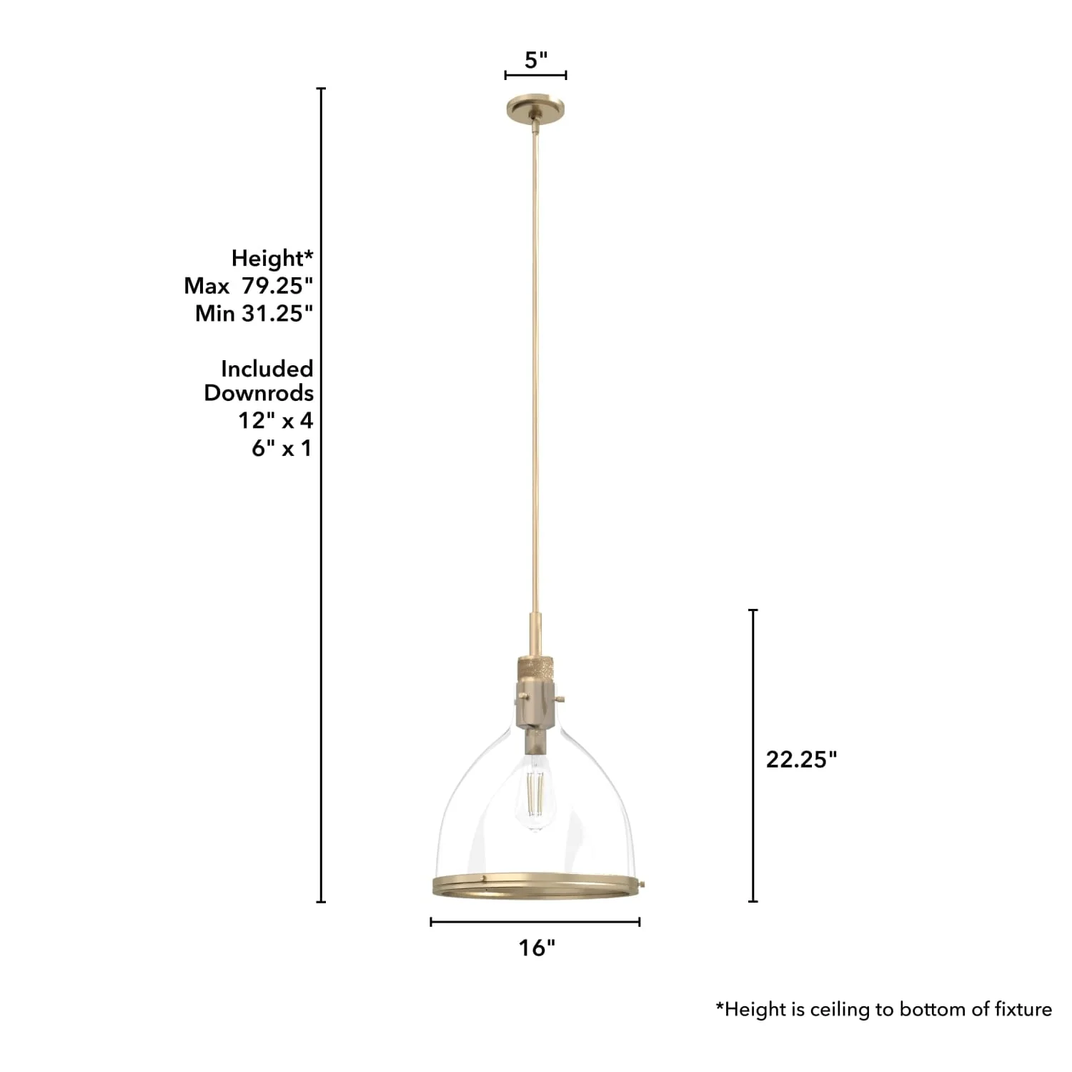 Van Nuys 1 Light Pendant 16 inch 12 Van Nuys 1 Light Pendant 16 inch