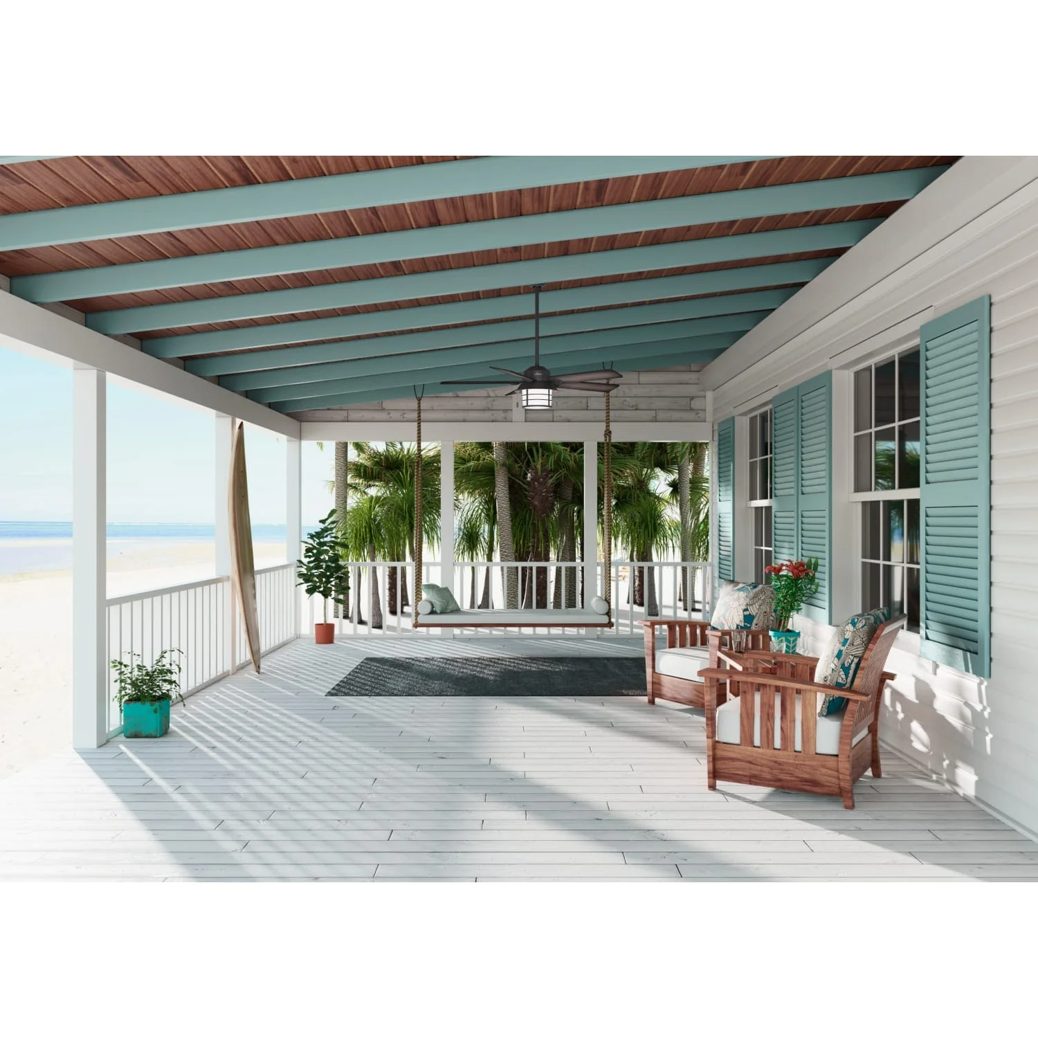 Key Biscayne Outdoor with Light 54 inch 8 Key Biscayne Outdoor with Light 54 inch