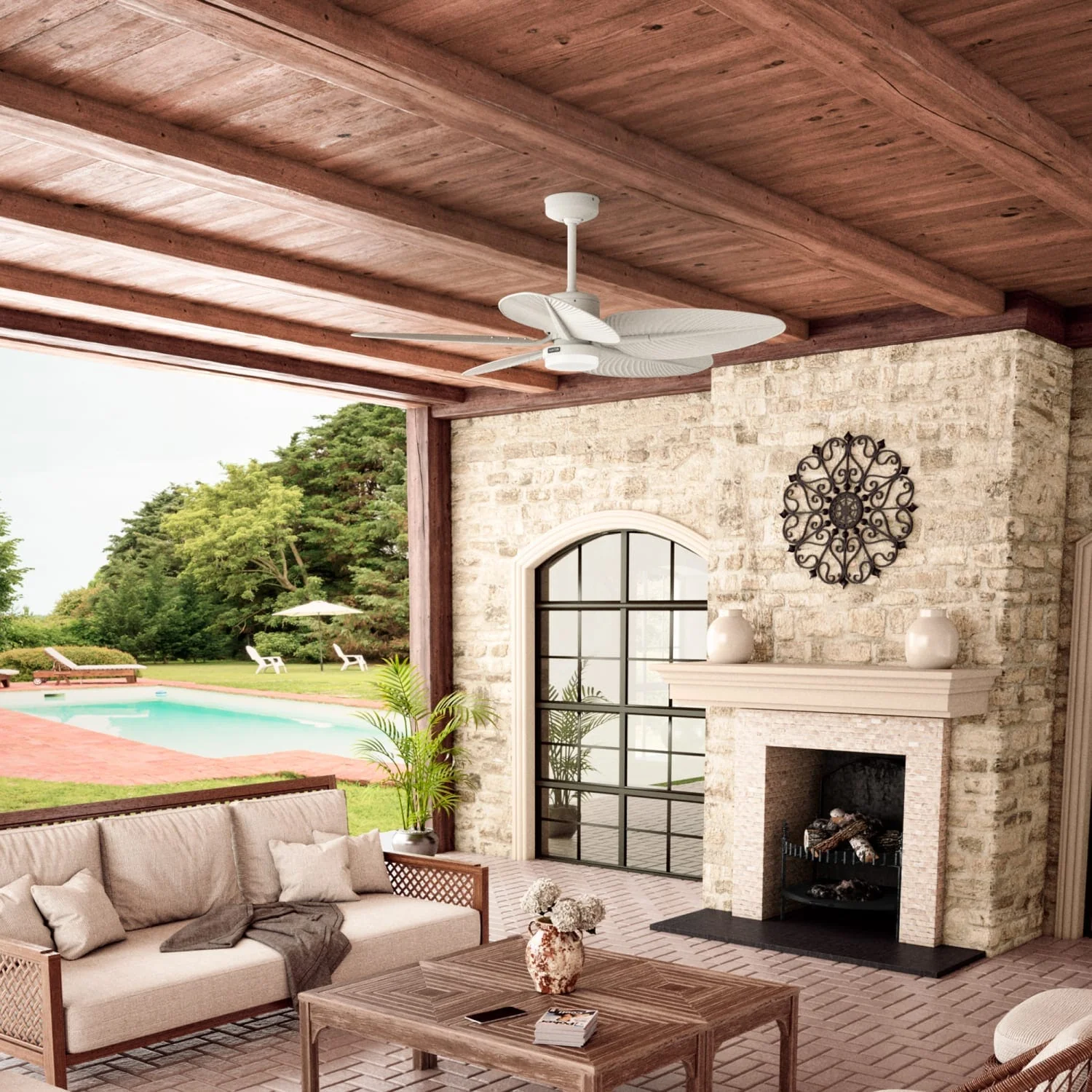 Tropic View Outdoor with LED Light 52 inch with Wall Control 5 Tropic View Outdoor with LED Light 52 inch with Wall Control
