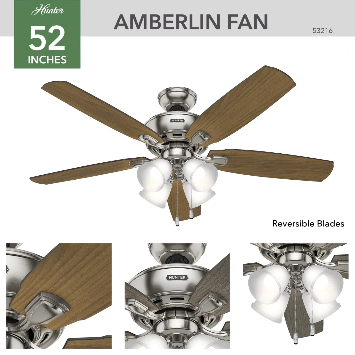 Amberlin with 4 LED Lights 52 inch 7 Amberlin with 4 LED Lights 52 inch