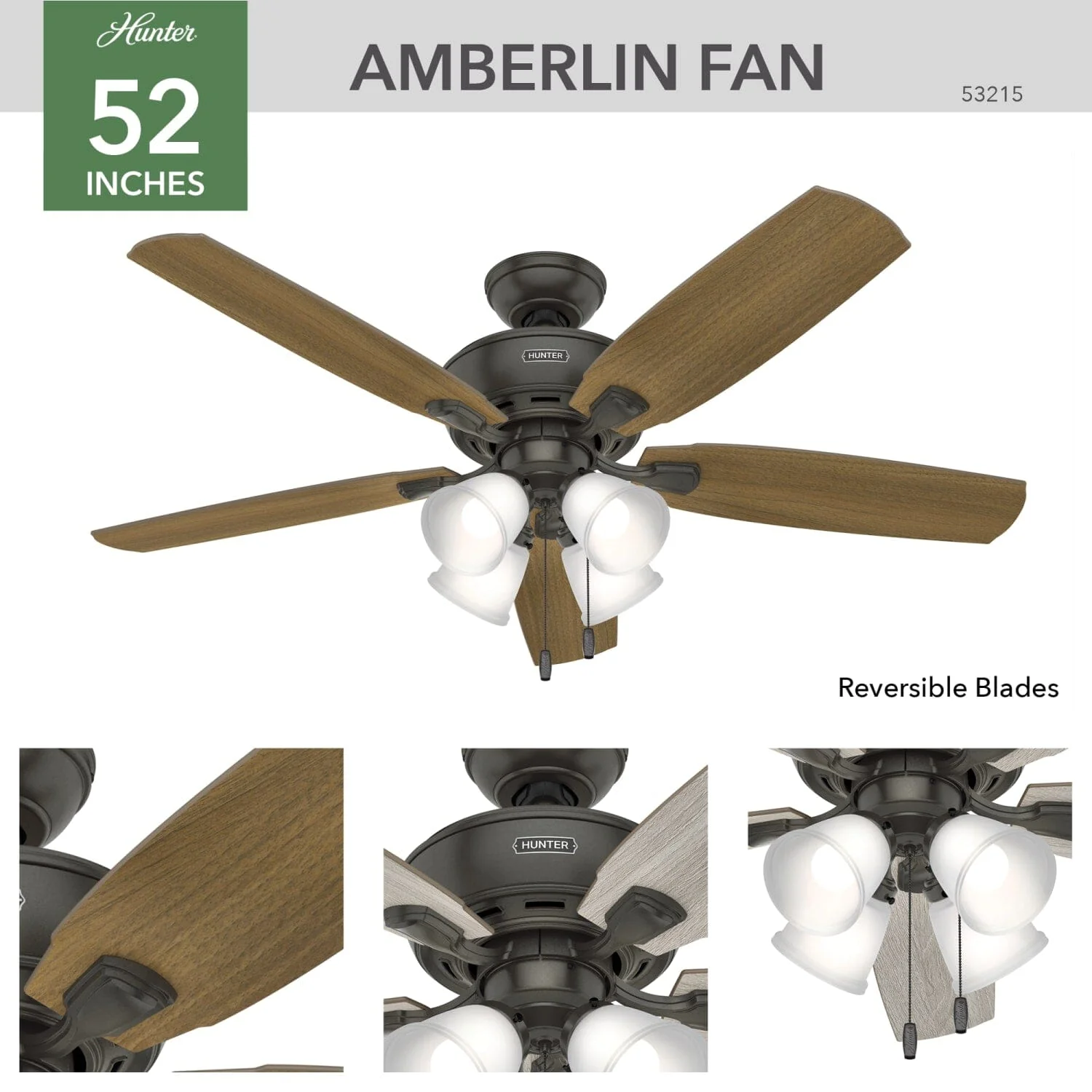 Amberlin with 4 LED Lights 52 inch 8 Amberlin with 4 LED Lights 52 inch
