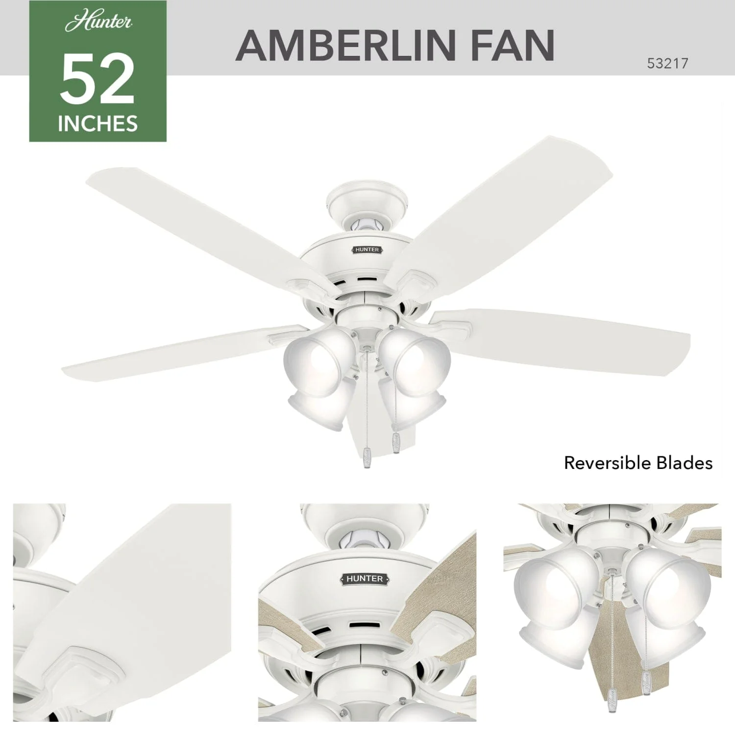 Amberlin with 4 LED Lights 52 inch 9 Amberlin with 4 LED Lights 52 inch