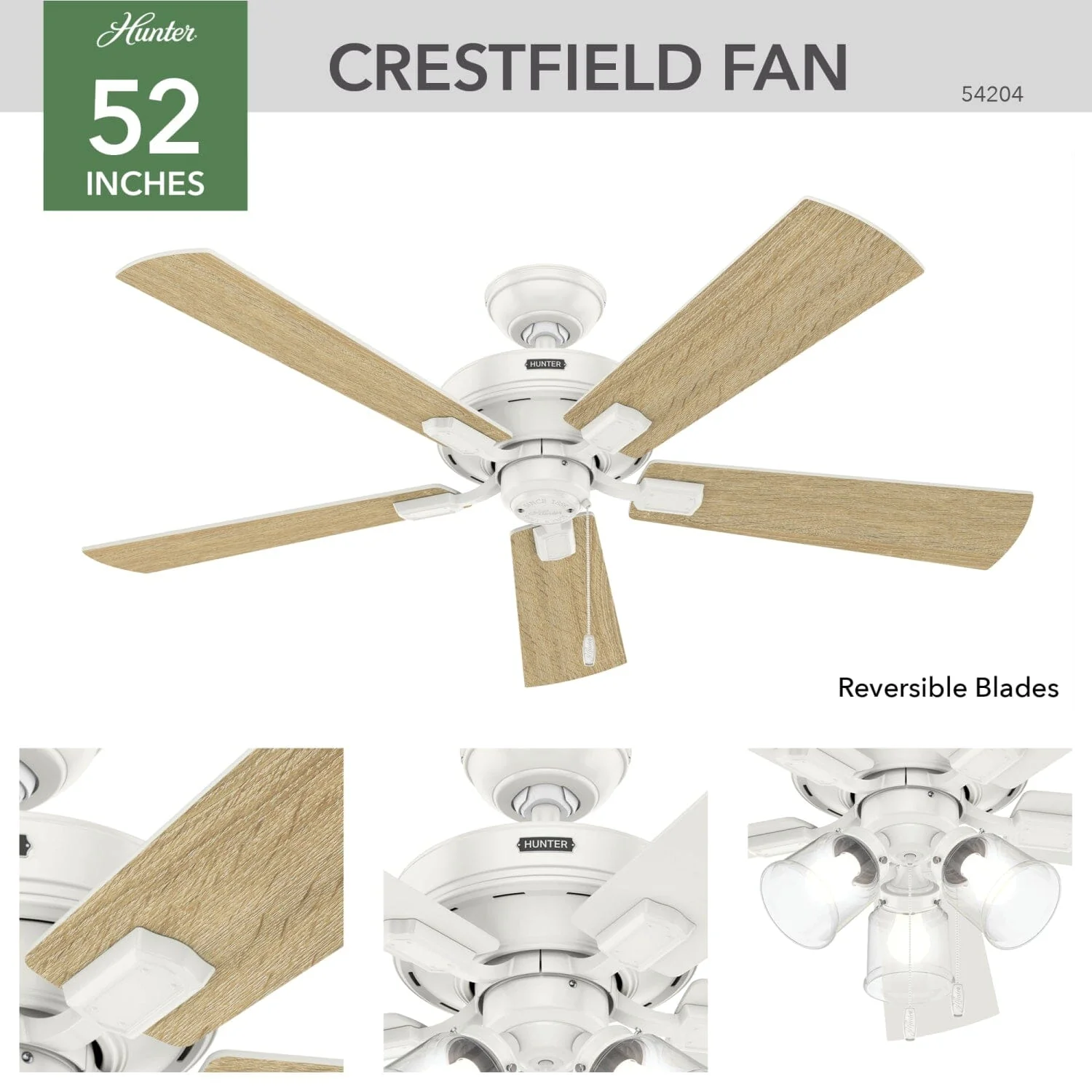 Crestfield with 3 LED Lights 52 inch 10 Crestfield with 3 LED Lights 52 inch