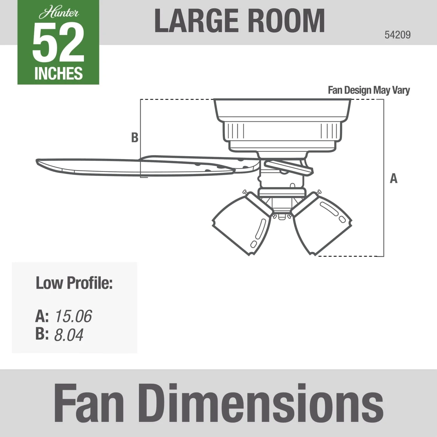 Crestfield Low Profile with 3 LED Lights 52 inch 26 Crestfield Low Profile with 3 LED Lights 52 inch