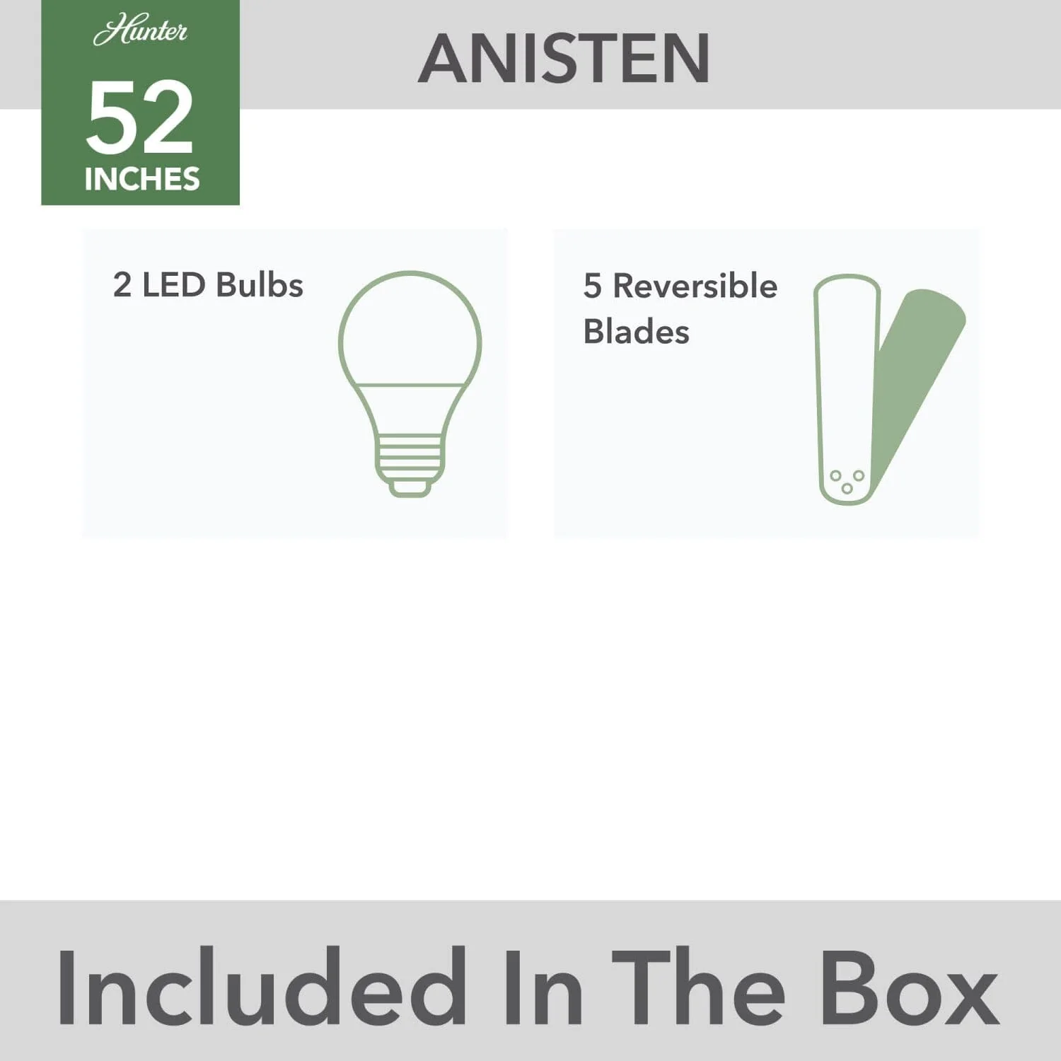 Anisten Low Profile with LED Light 52 inch 18 Anisten Low Profile with LED Light 52 inch