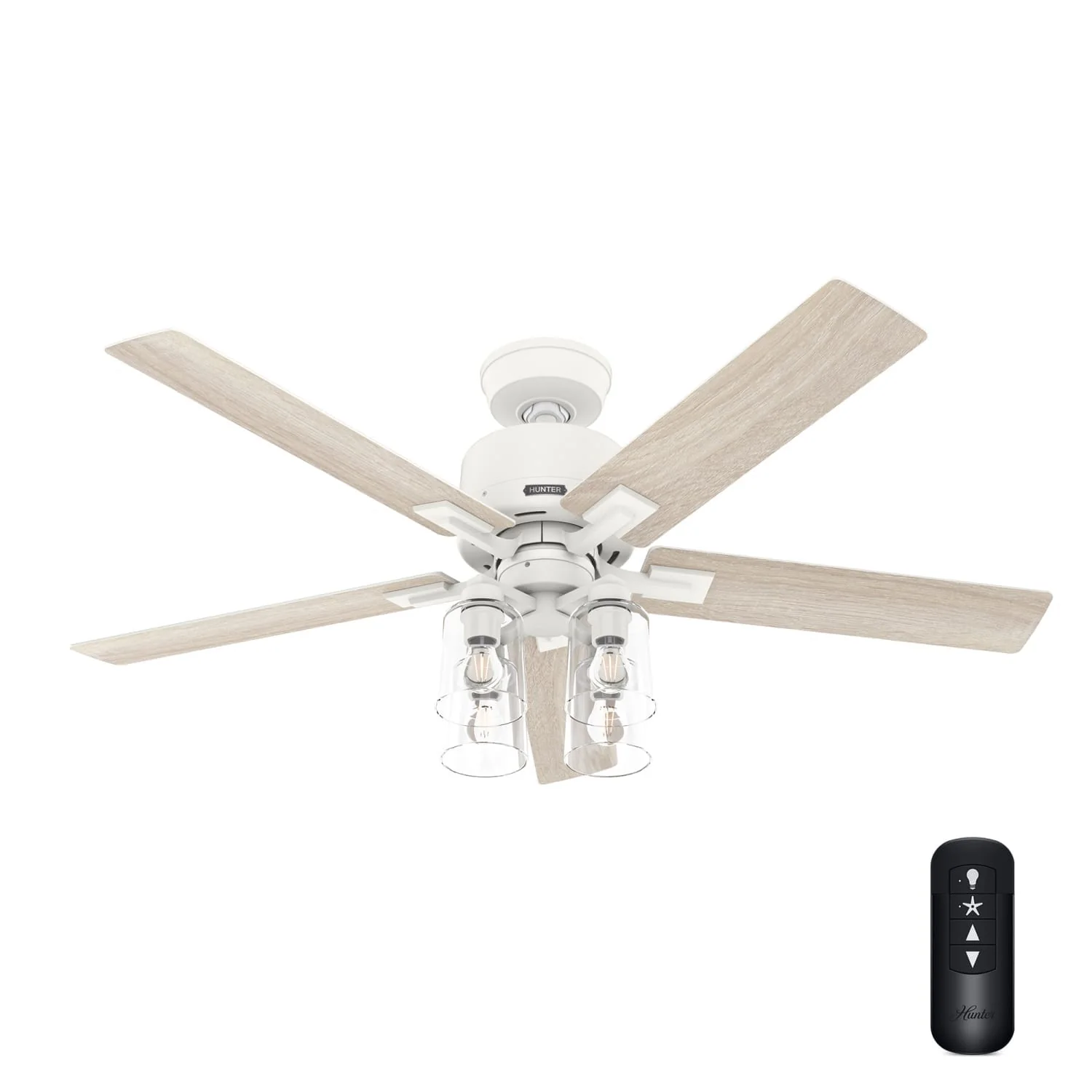 Techne Indoor Smart Fan with 4 Lights 52 inch with Remote