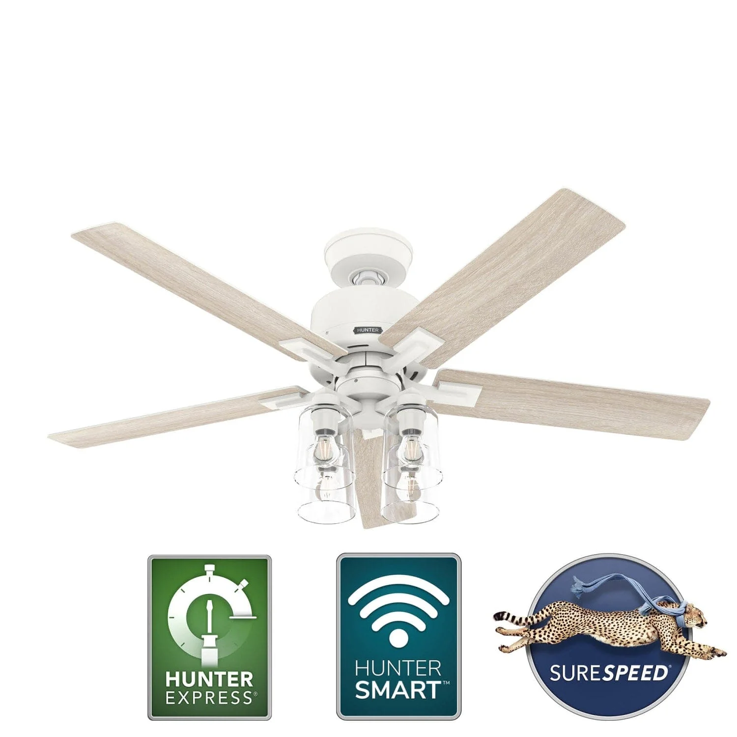 Techne Indoor Smart Fan with 4 Lights 52 inch with Remote 47 Techne Indoor Smart Fan with 4 Lights 52 inch with Remote
