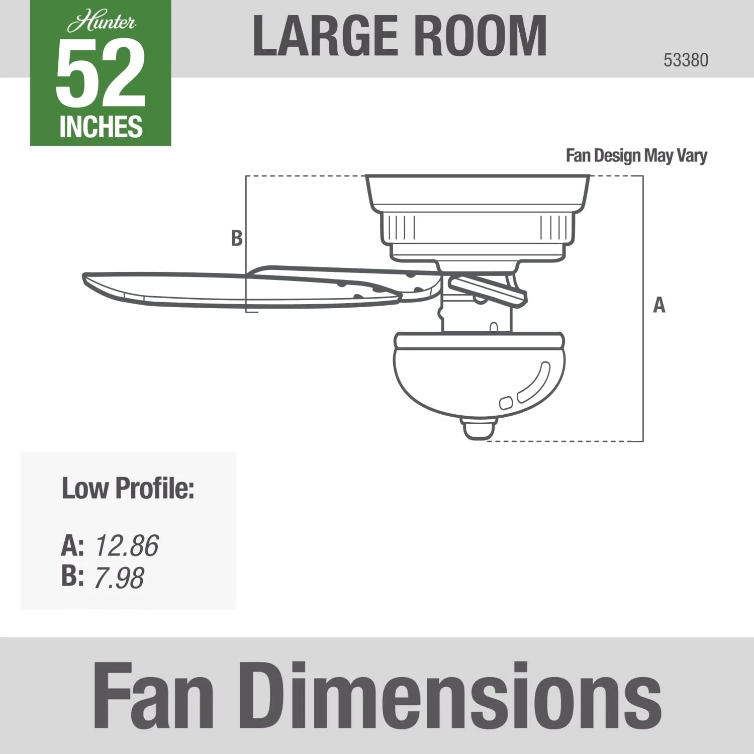 Kenbridge Low Profile with LED Light 52 inch 22 Kenbridge Low Profile with LED Light 52 inch