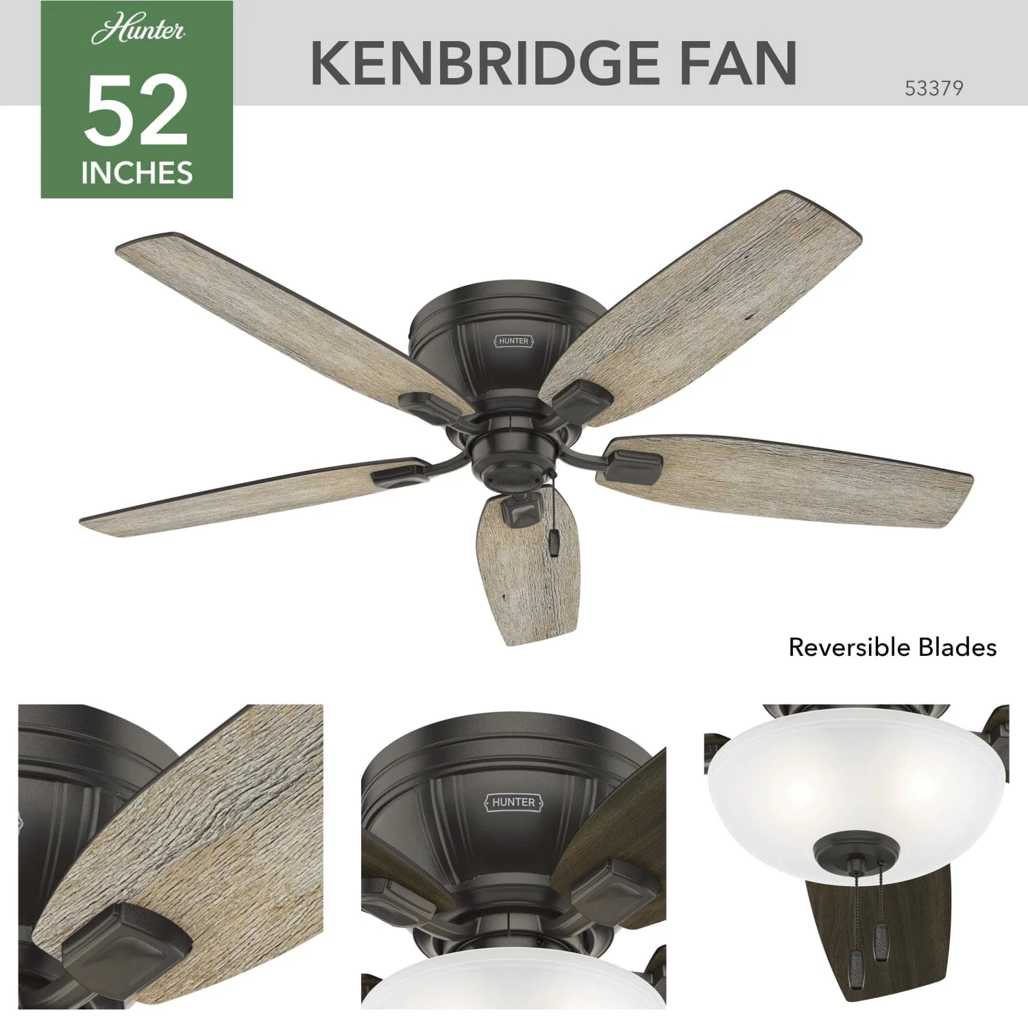 Kenbridge Low Profile with LED Light 52 inch 7 Kenbridge Low Profile with LED Light 52 inch