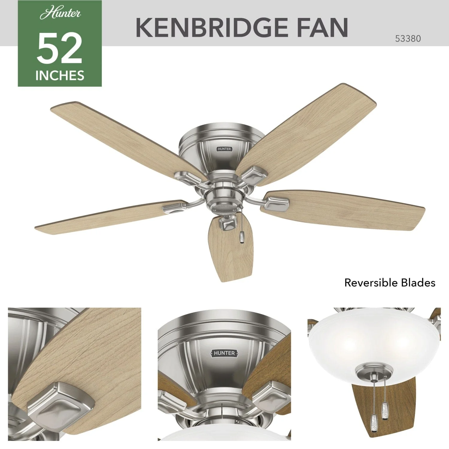 Kenbridge Low Profile with LED Light 52 inch 9 Kenbridge Low Profile with LED Light 52 inch