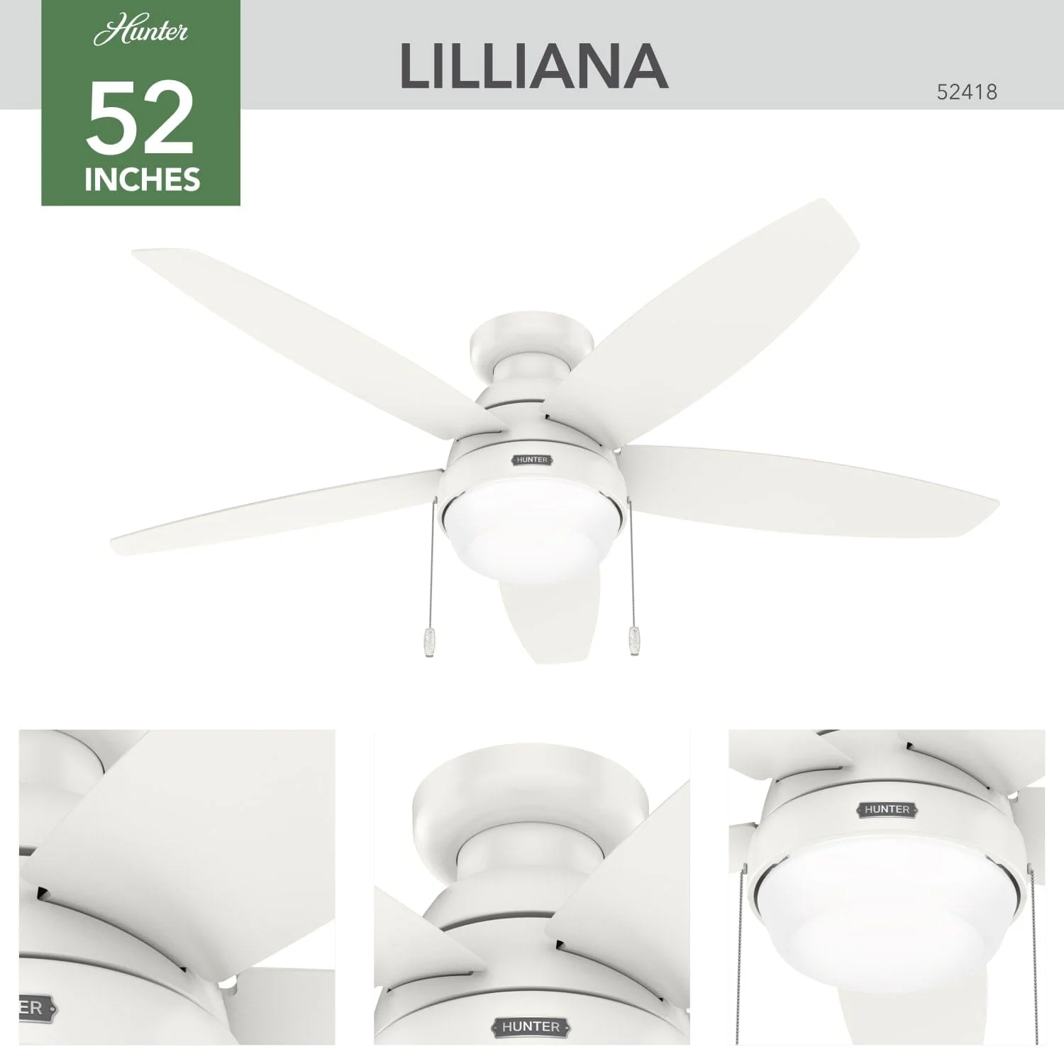 Lilliana with 2 LED Lights 52 inch 3 Lilliana with 2 LED Lights 52 inch