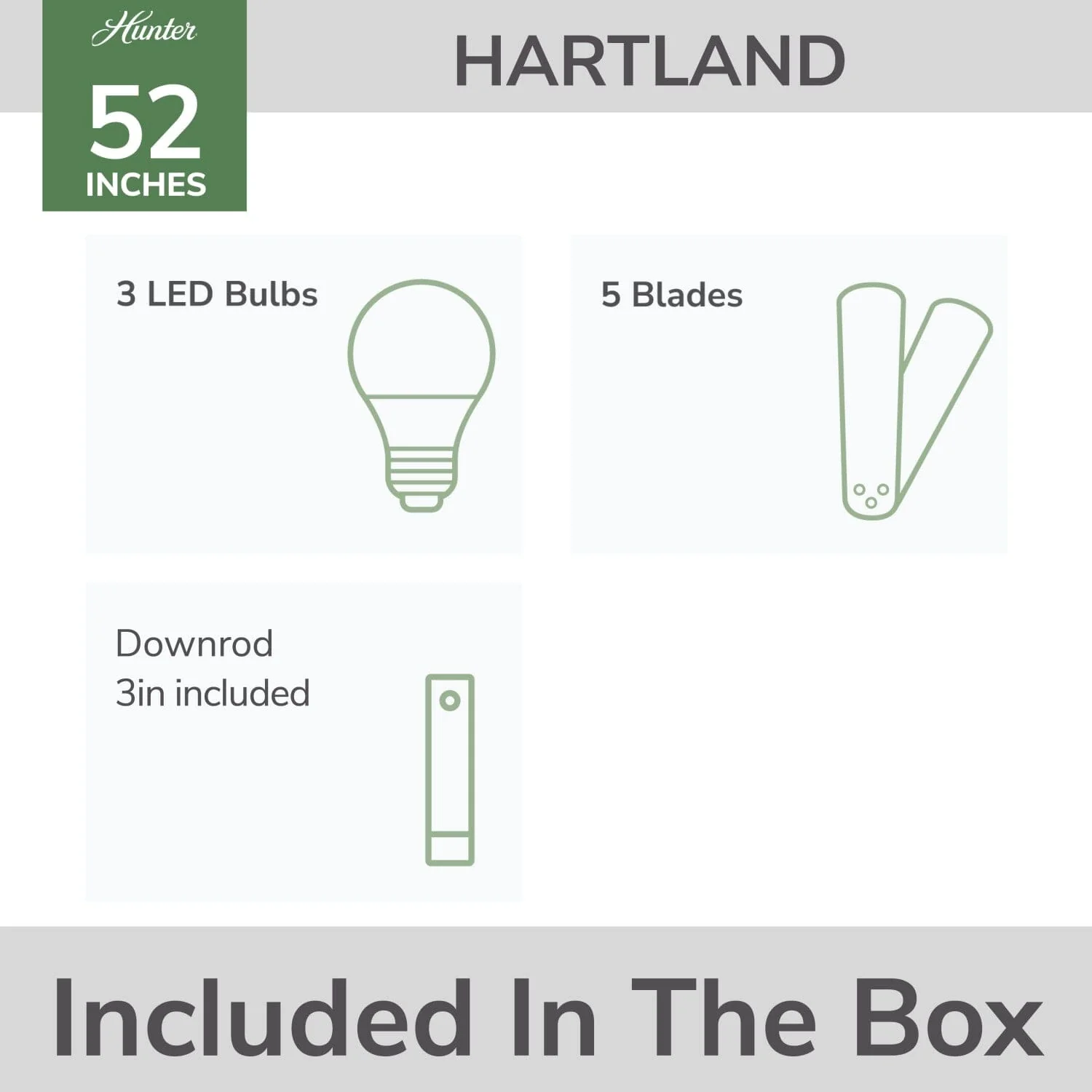 Hartland with LED Light and Pull Chain 52 inch 25 Hartland with LED Light and Pull Chain 52 inch
