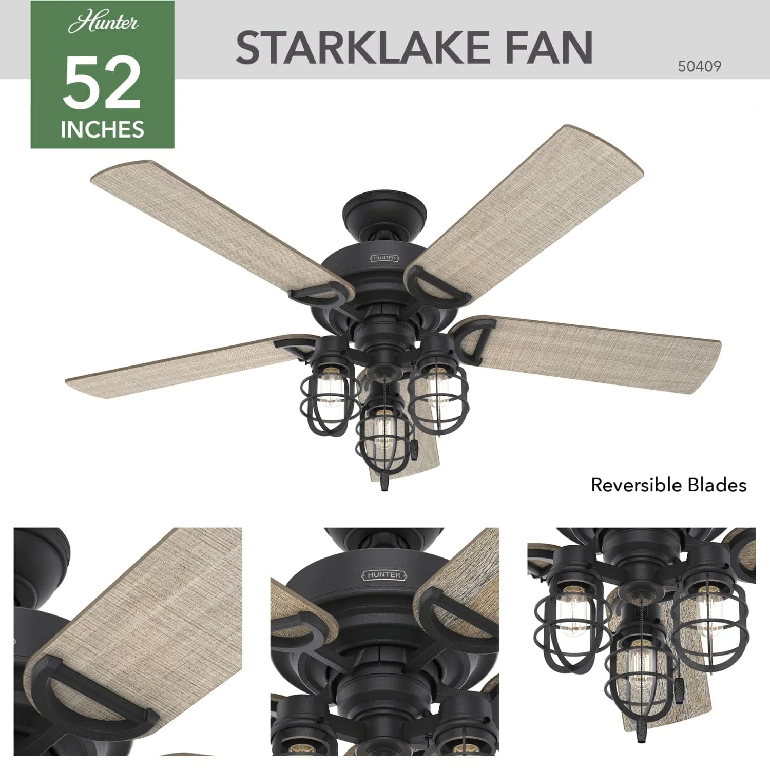 Starklake Outdoor with LED Light 52 inch 2 Starklake Outdoor with LED Light 52 inch