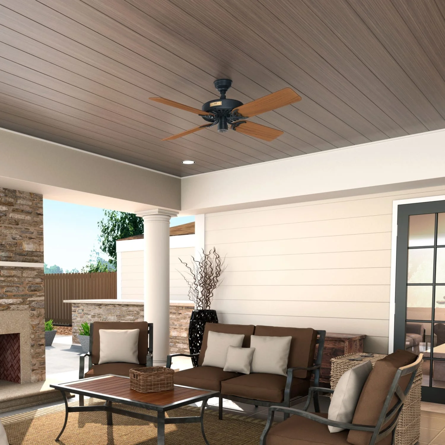 Outdoor Original Teak Blades 52 inch 4 Outdoor Original Teak Blades 52 inch