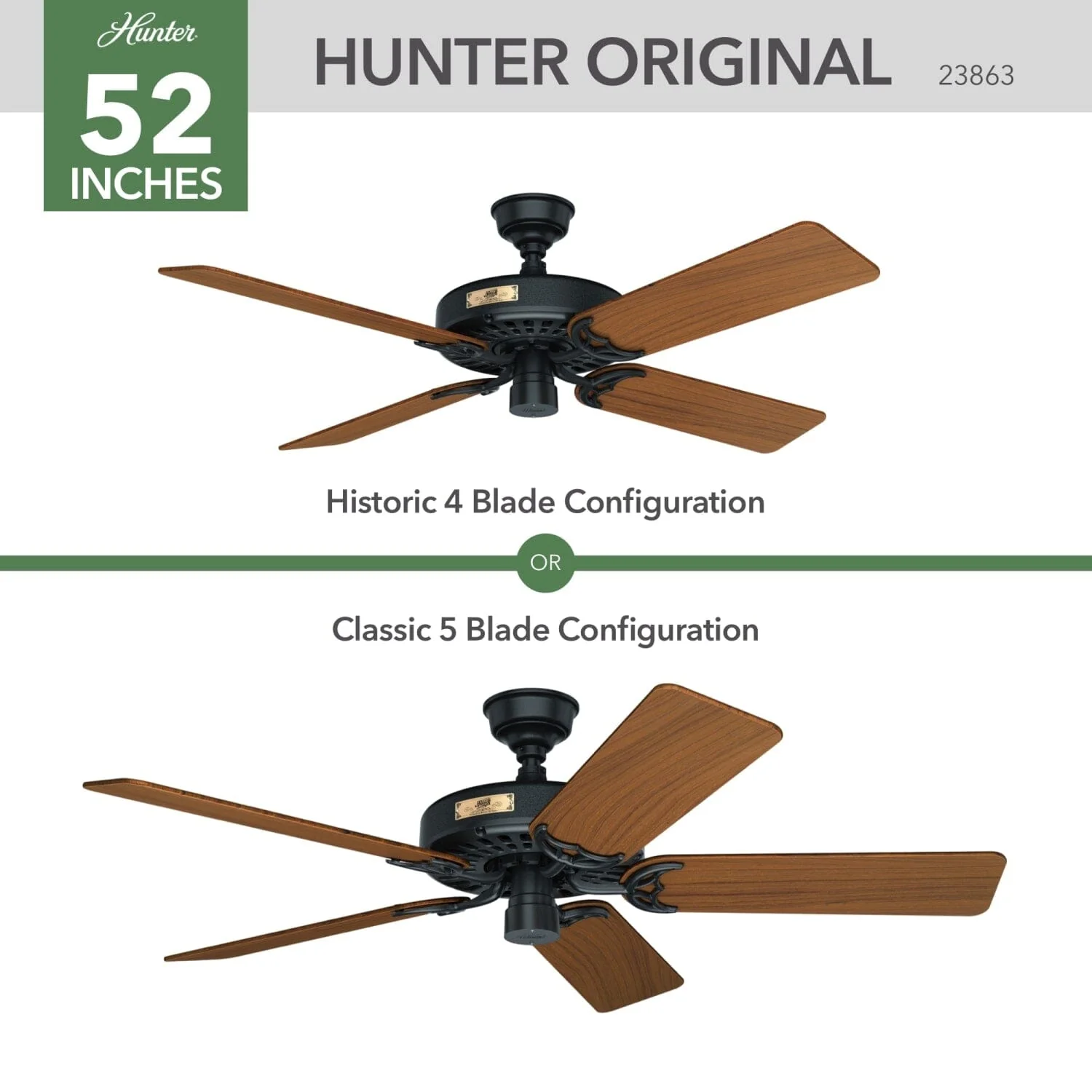 Outdoor Original Teak Blades 52 inch 7 Outdoor Original Teak Blades 52 inch