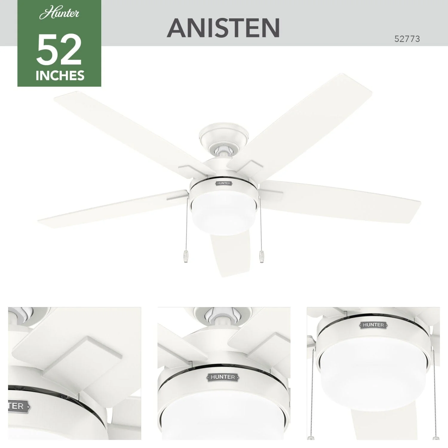 Anisten ENERGY STAR with LED Light 52 inch 5 Anisten ENERGY STAR with LED Light 52 inch