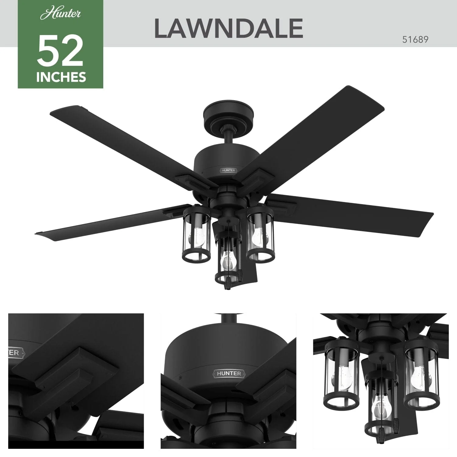 Lawndale Outdoor with LED Light 52 inch 2 Lawndale Outdoor with LED Light 52 inch