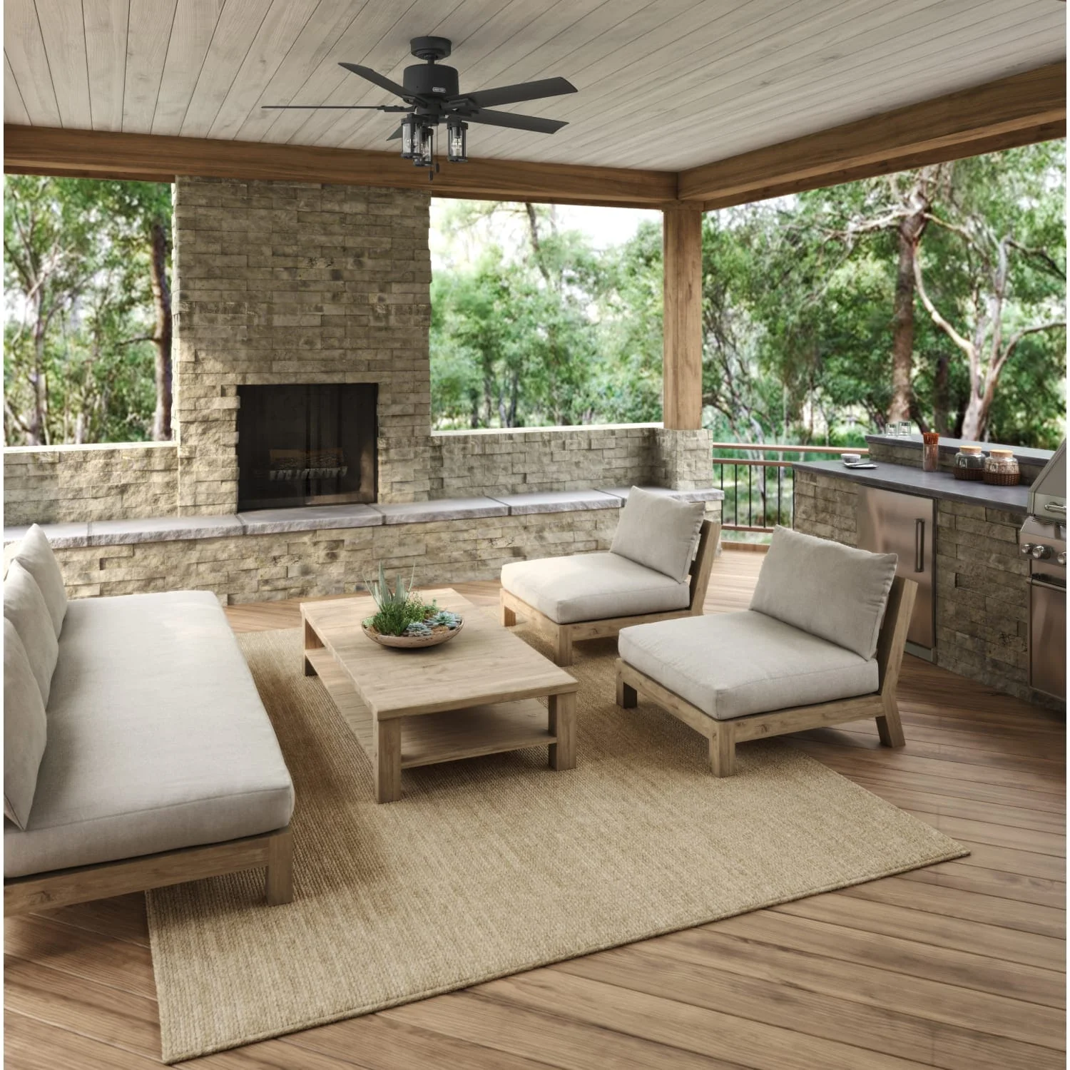 Lawndale Outdoor with LED Light 52 inch 3 Lawndale Outdoor with LED Light 52 inch