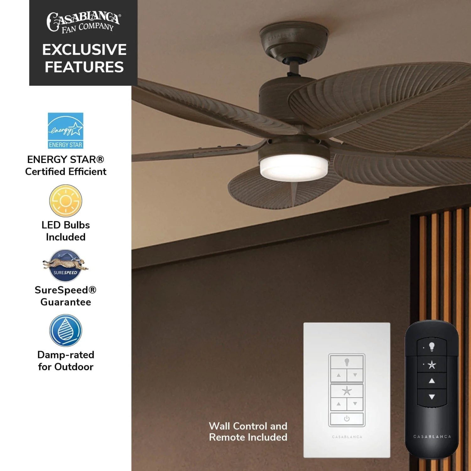 Coveview Outdoor with LED Light 52 inch with wall control and remote 34 Coveview Outdoor with LED Light 52 inch with wall control and remote
