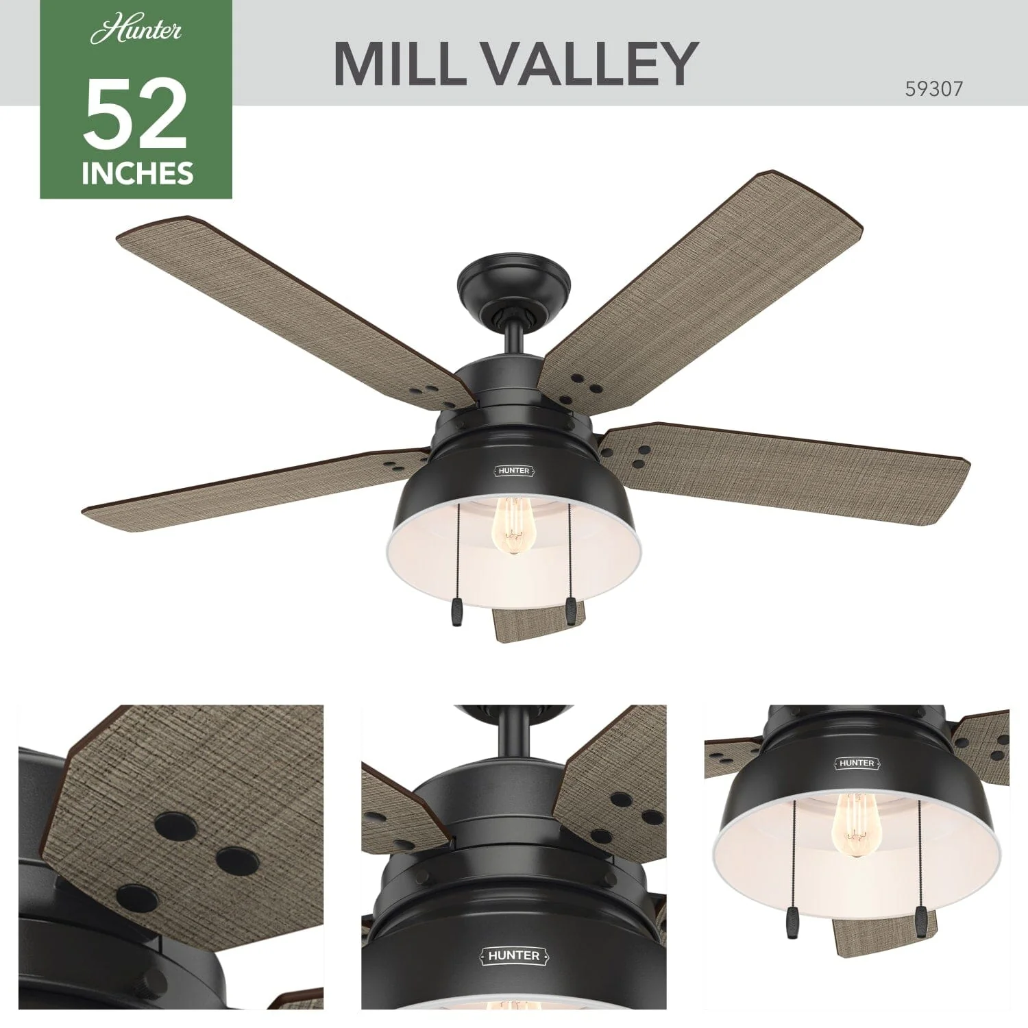 Mill Valley Outdoor with Light 52 inch 5 Mill Valley Outdoor with Light 52 inch