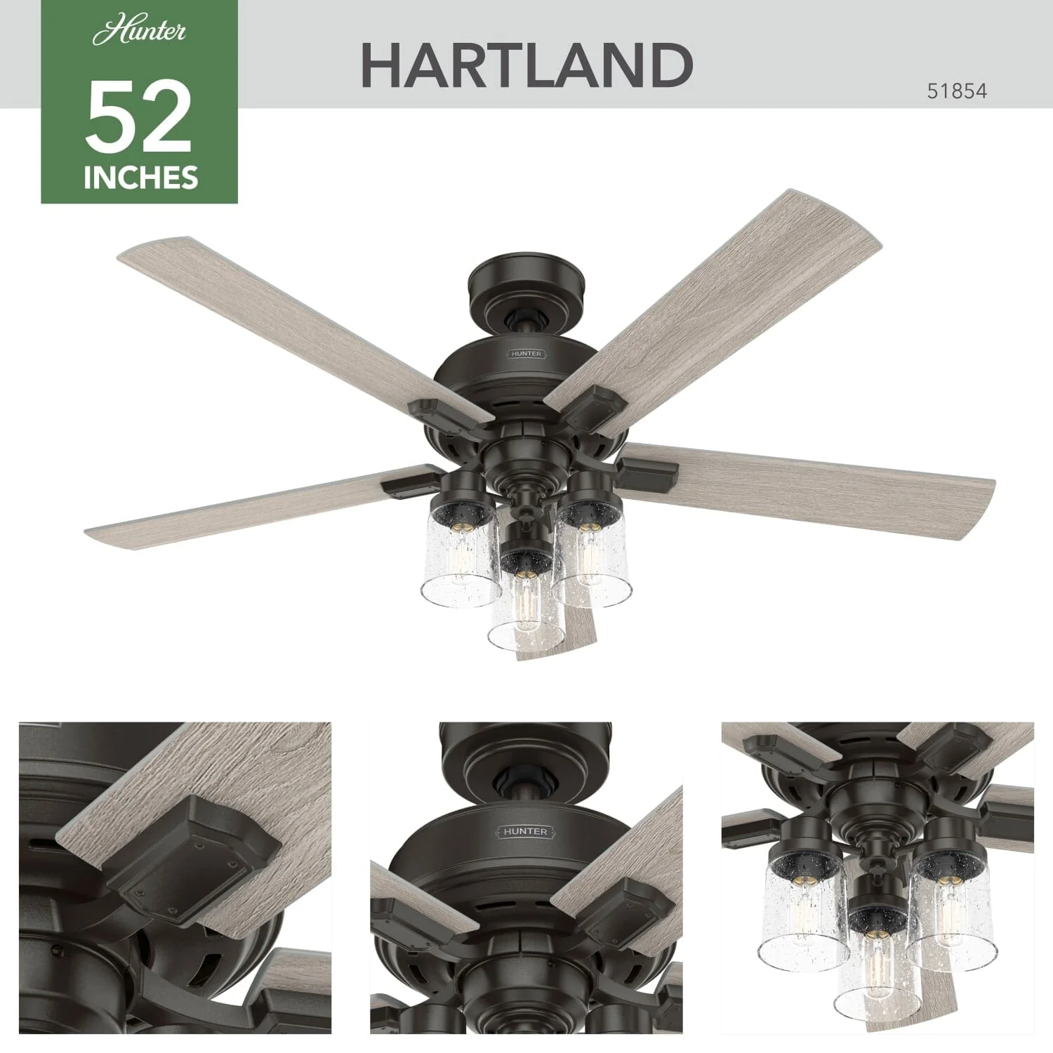 Hartland with LED Light and Remote 52 inch 2 Hartland with LED Light and Remote 52 inch