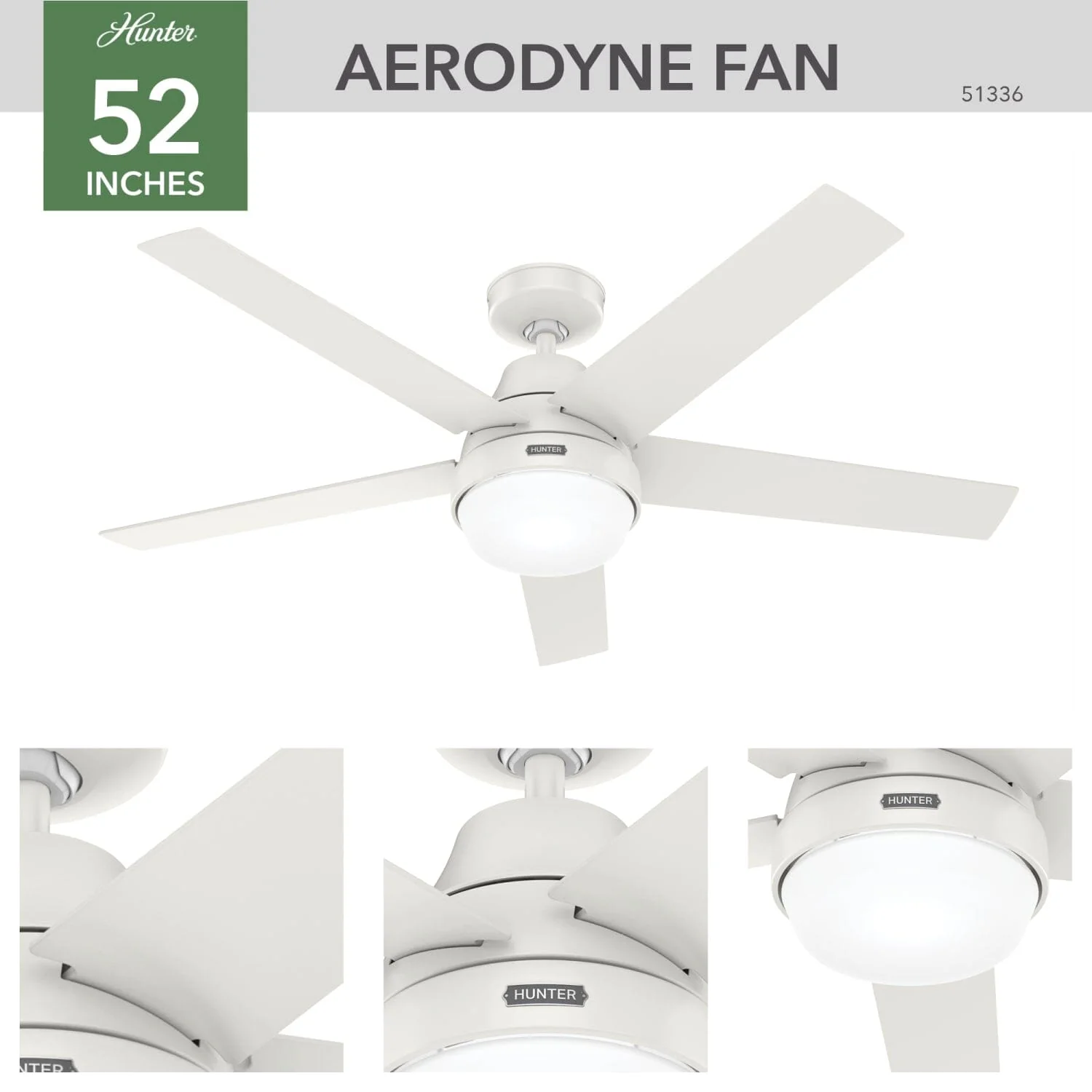 Aerodyne Indoor Smart Fan with LED Light 52 inch with Remote 6 Aerodyne Indoor Smart Fan with LED Light 52 inch with Remote