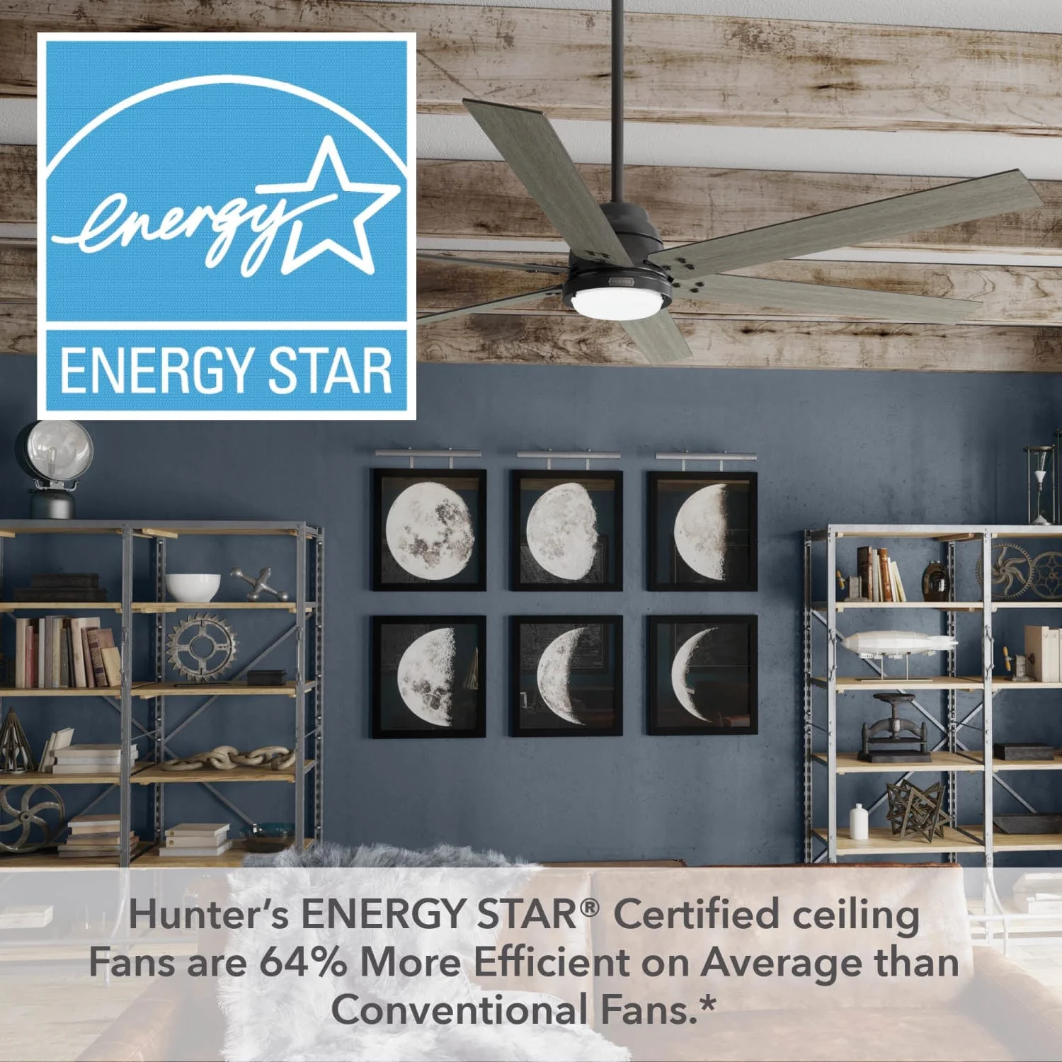 Gravity Indoor Smart Fan ENERGY STAR with LED light 72 inch with Remote 48 Gravity Indoor Smart Fan ENERGY STAR with LED light 72 inch with Remote