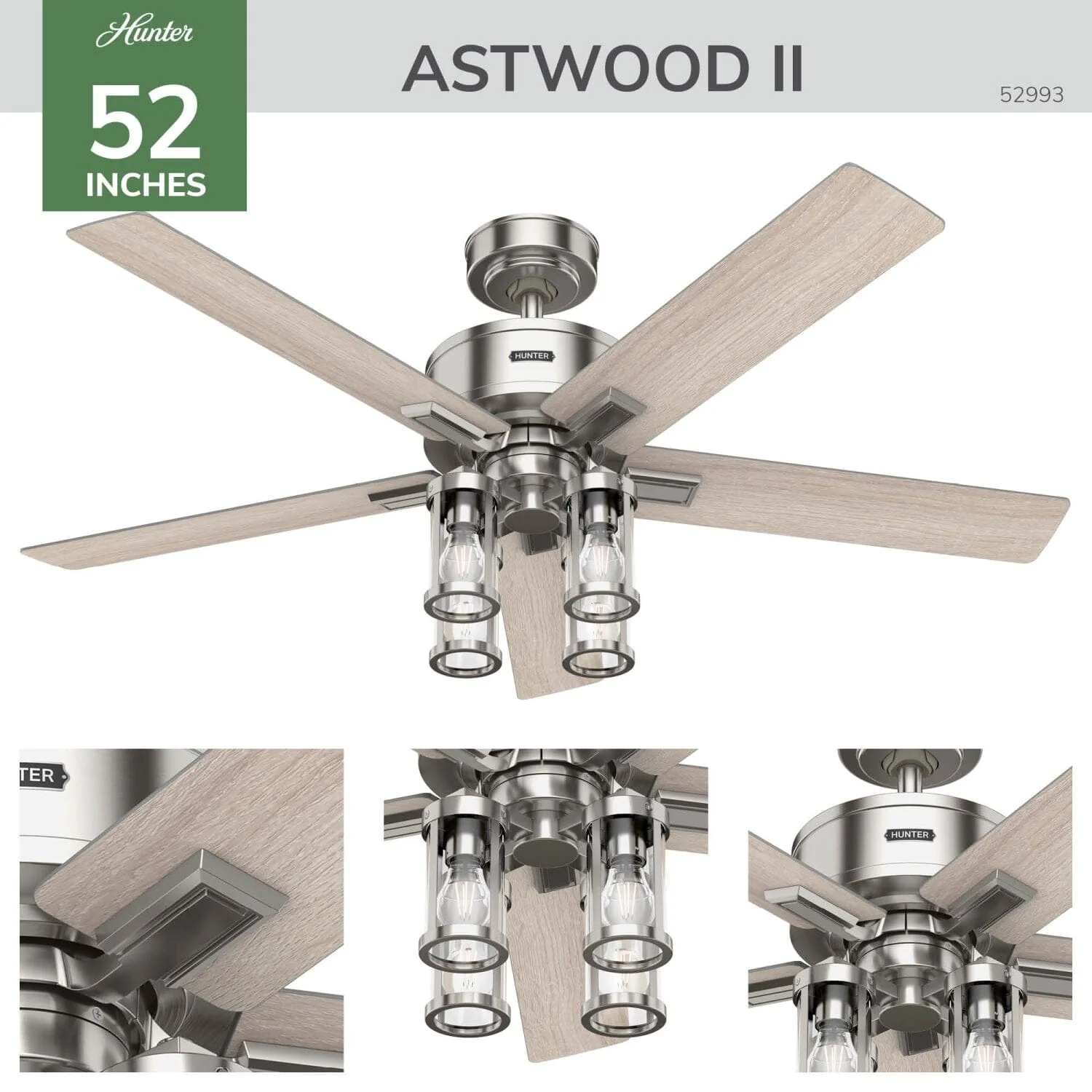 Astwood II Indoor with LED Light 52 inch with remote 3 Astwood II Indoor with LED Light 52 inch with remote