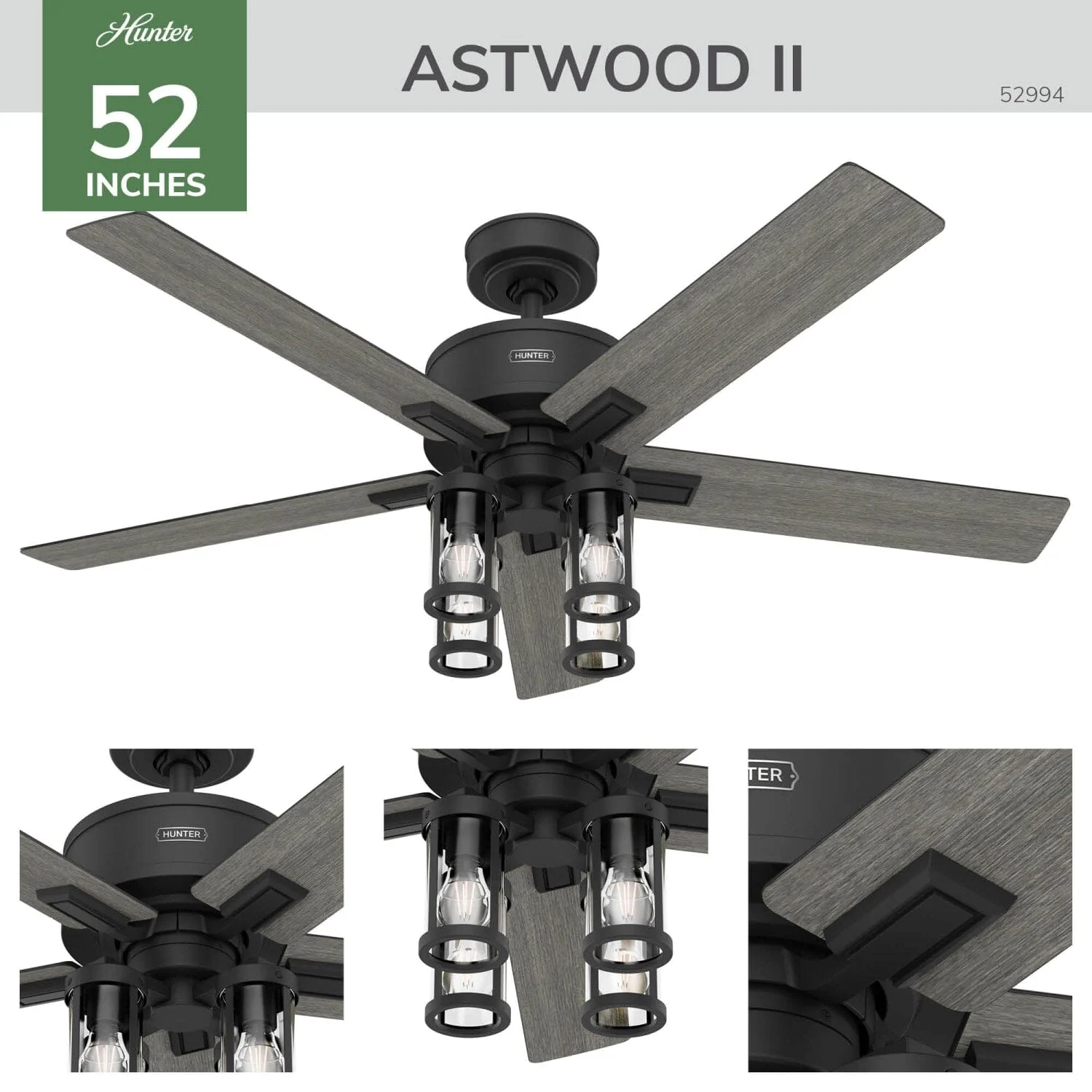 Astwood II Indoor with LED Light 52 inch with remote 4 Astwood II Indoor with LED Light 52 inch with remote