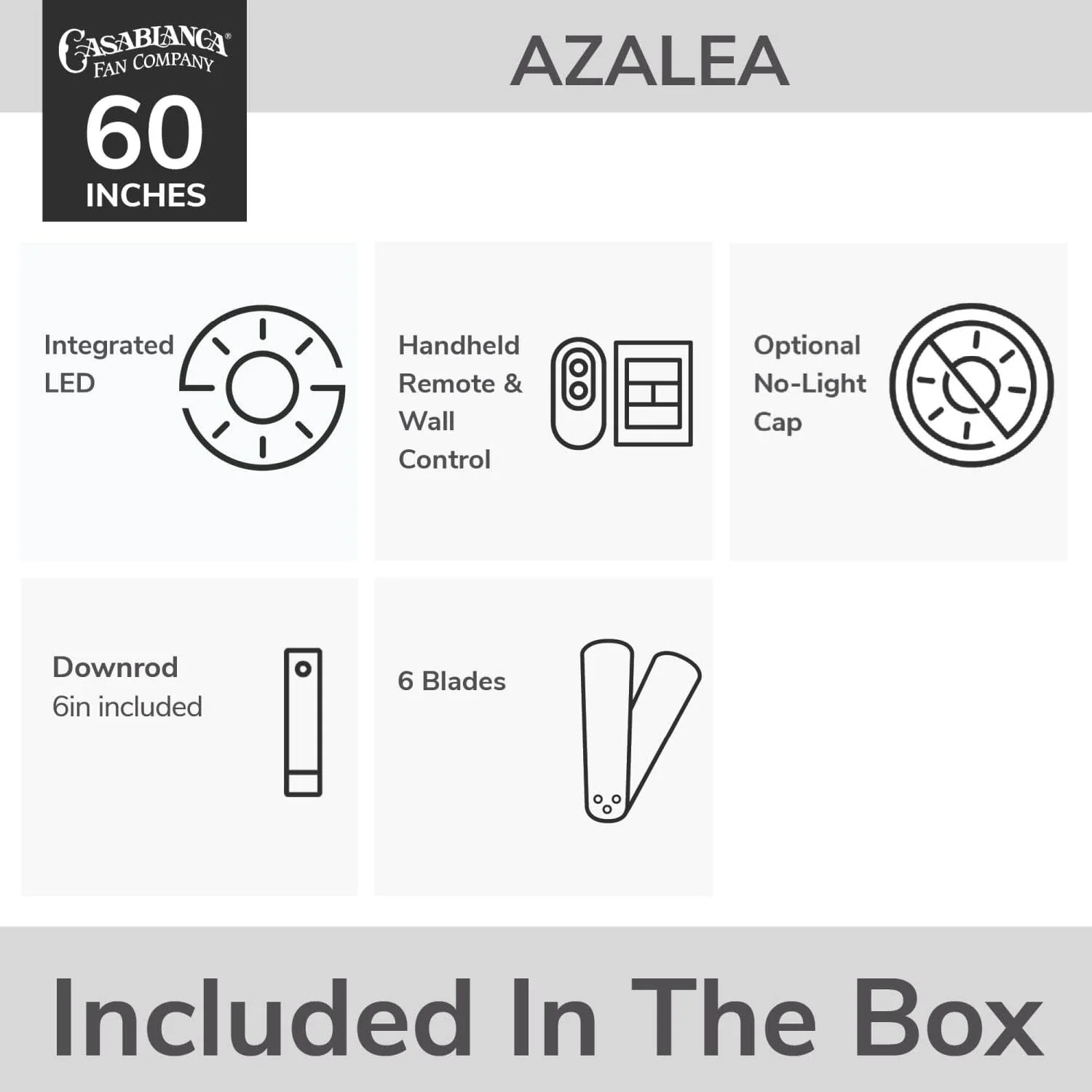Azalea Outdoor Energy Star DC with LED Light 60 inch with remote and wall control 11 Azalea Outdoor Energy Star DC with LED Light 60 inch with remote and wall control