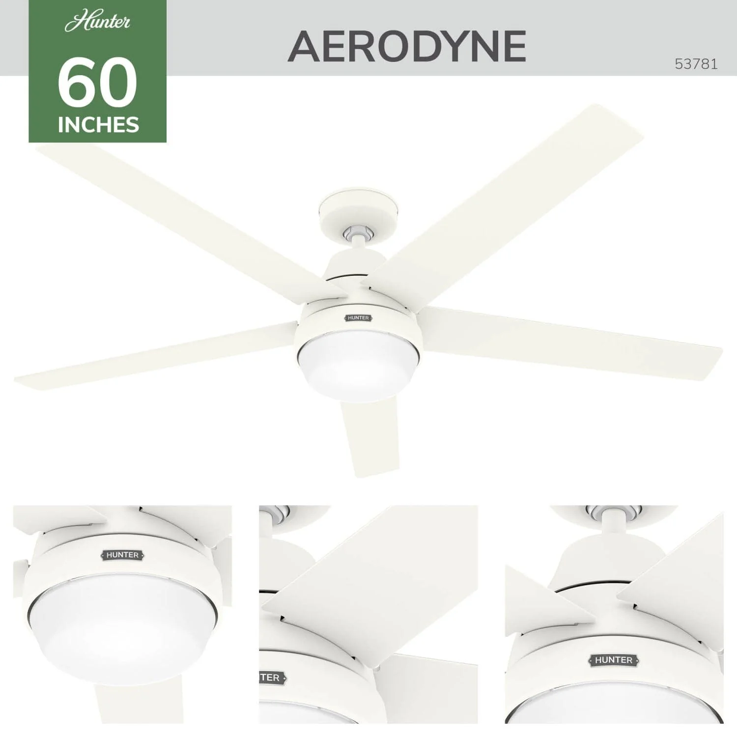 Aerodyne Indoor Smart Fan Energy Star with LED and Reversible Blades and Remote 60 inch 5 Aerodyne Indoor Smart Fan Energy Star with LED and Reversible Blades and Remote 60 inch
