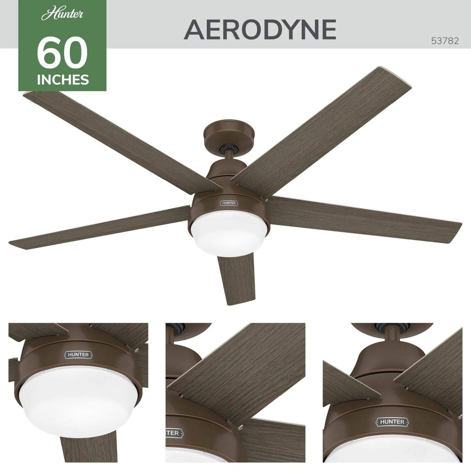 Aerodyne Indoor Smart Fan Energy Star with LED and Reversible Blades and Remote 60 inch 6 Aerodyne Indoor Smart Fan Energy Star with LED and Reversible Blades and Remote 60 inch