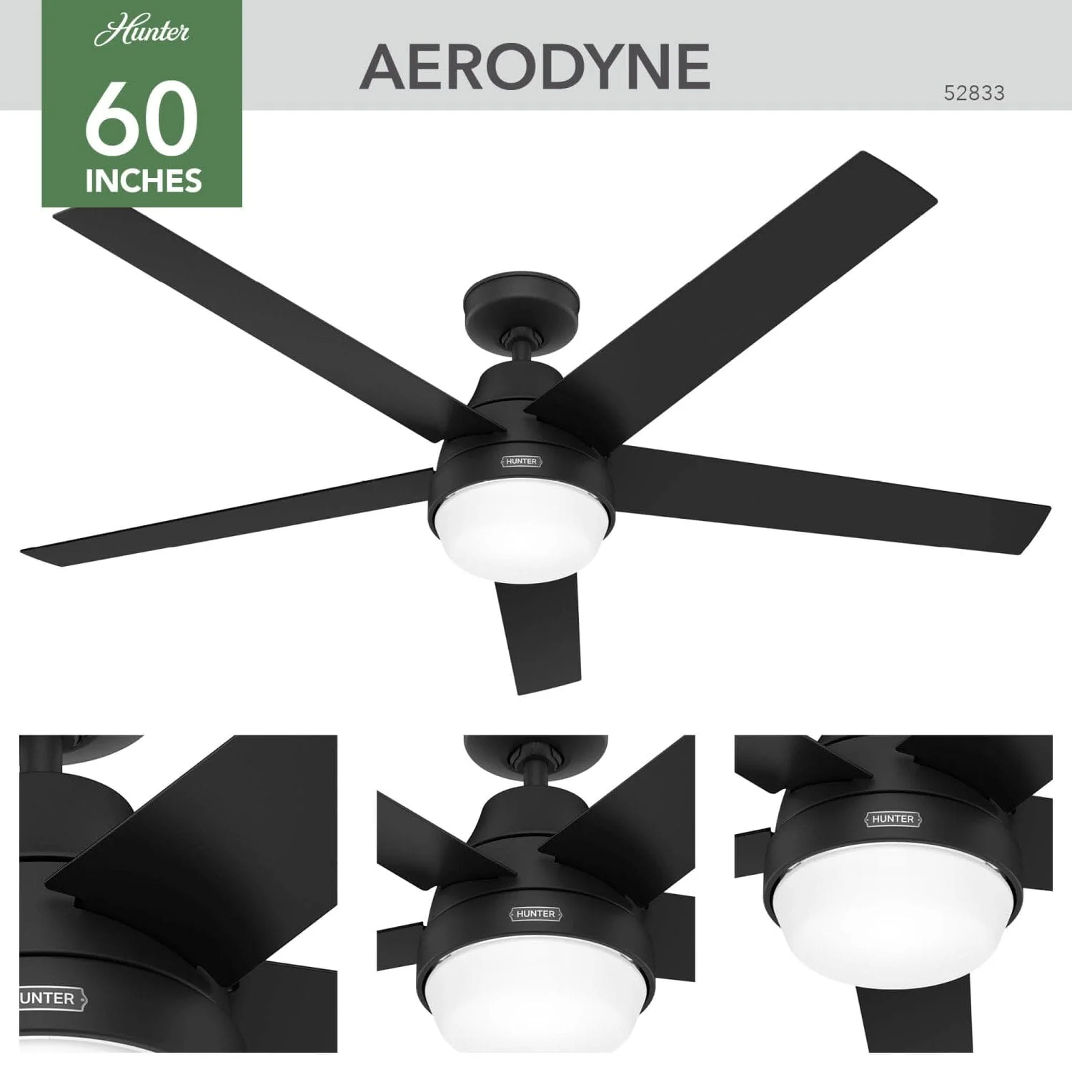 Aerodyne Indoor Smart Fan ENERGY STAR with LED Light 60 inch with Remote 4 Aerodyne Indoor Smart Fan ENERGY STAR with LED Light 60 inch with Remote
