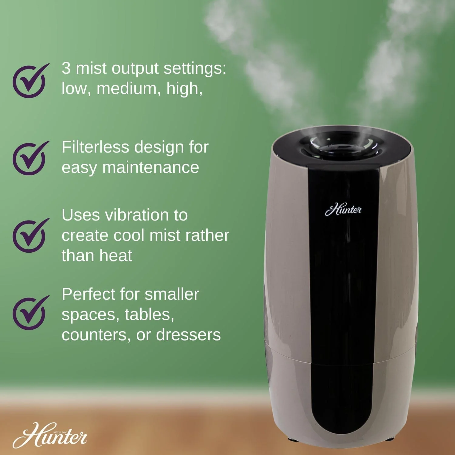 HHU425 Hunter Aspire 0.7 Gal Ultrasonic Cool Mist Humidifier 3 HHU425 Hunter Aspire 0.7 Gal Ultrasonic Cool Mist Humidifier