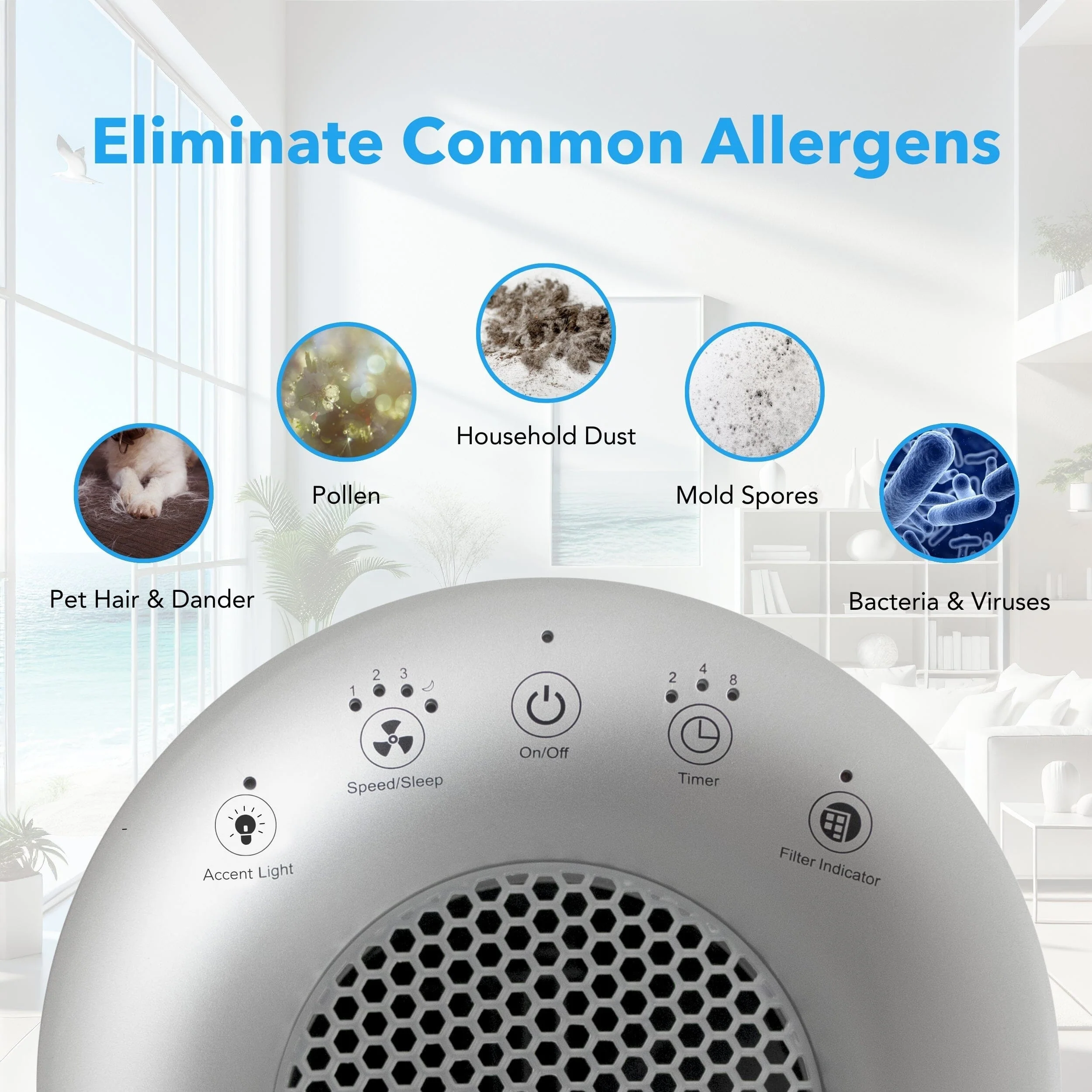 Hunter Fan HP450UV True HEPA UVC Light Technology Air Purifier 4 Hunter Fan HP450UV True HEPA UVC Light Technology Air Purifier
