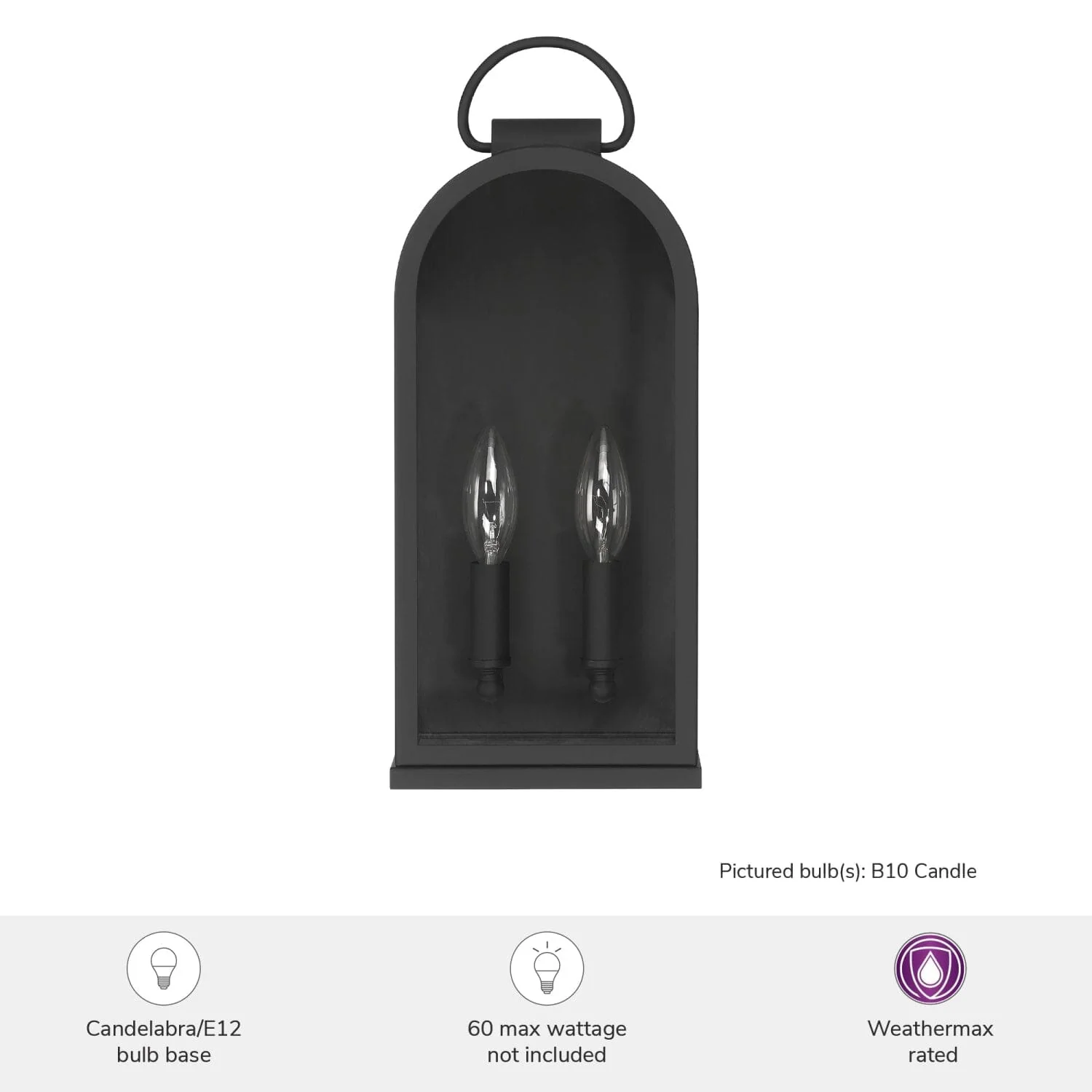 Kendra Bell Outdoor WeatherMax 2 Light Large 16 Inch Wall Light 3 Kendra Bell Outdoor WeatherMax 2 Light Large 16 Inch Wall Light