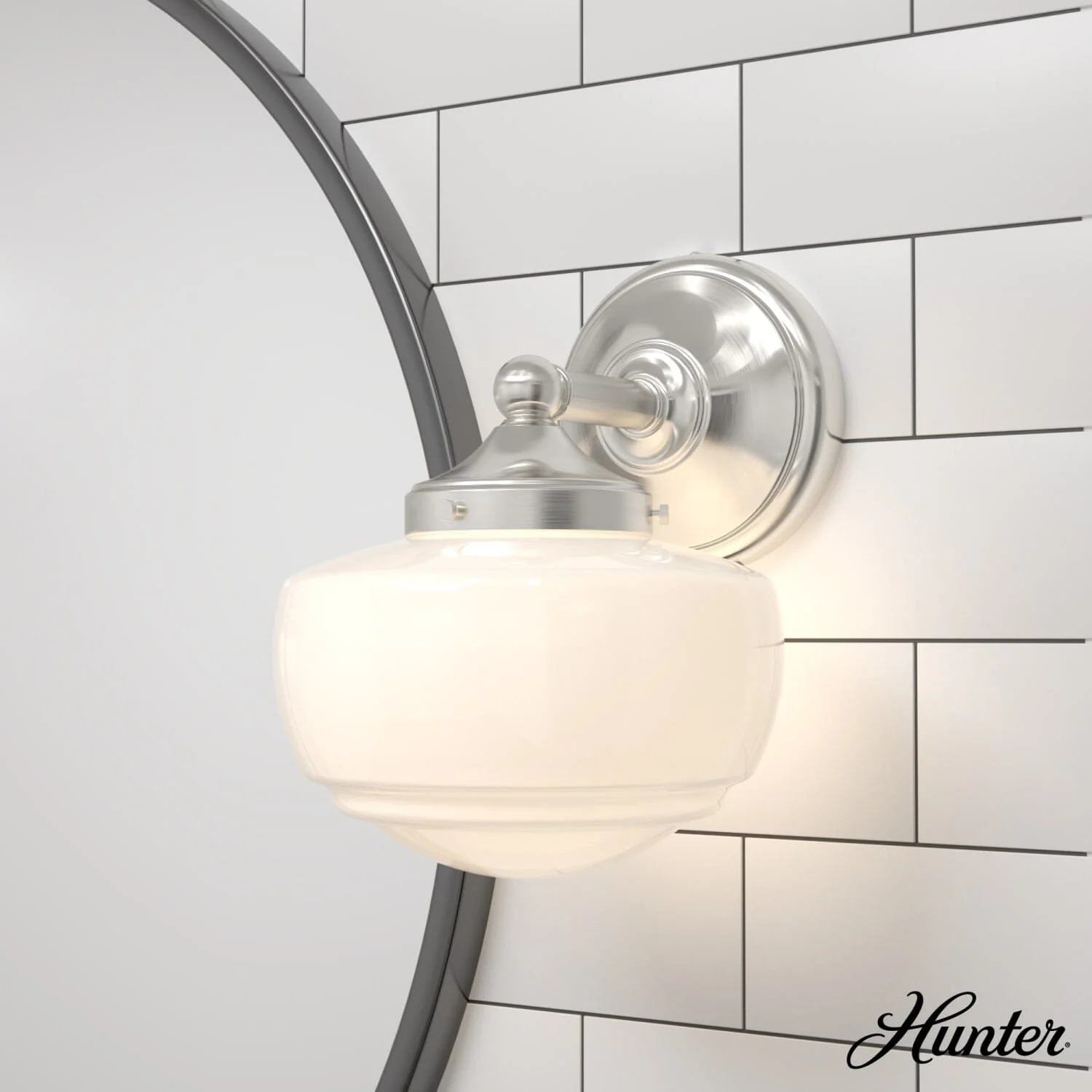 Saddle Creek Shiny Cased White Glass 1 Light Sconce 1 Saddle Creek Shiny Cased White Glass 1 Light Sconce