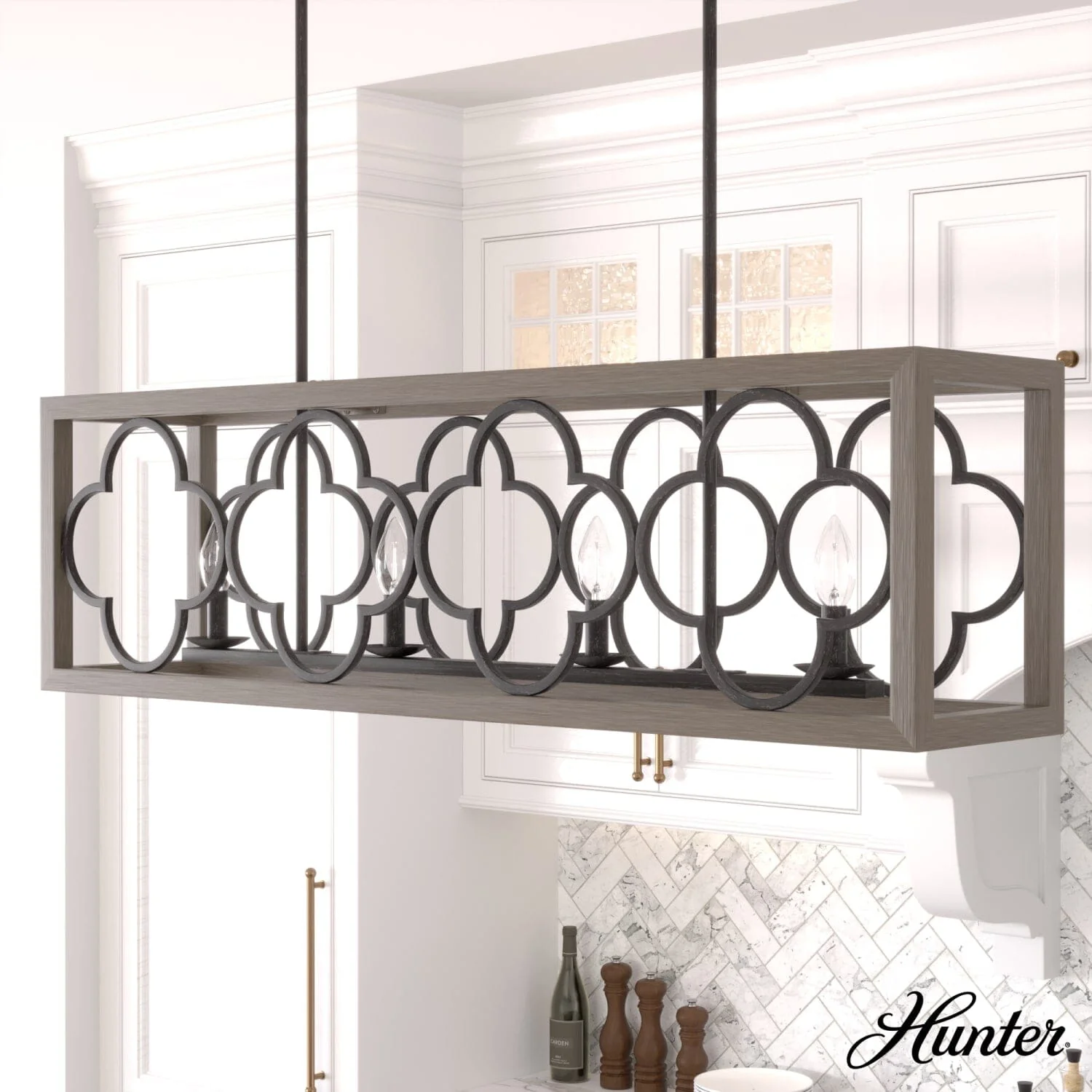 Gablecrest 4 Light Linear Chandelier 2 Gablecrest 4 Light Linear Chandelier