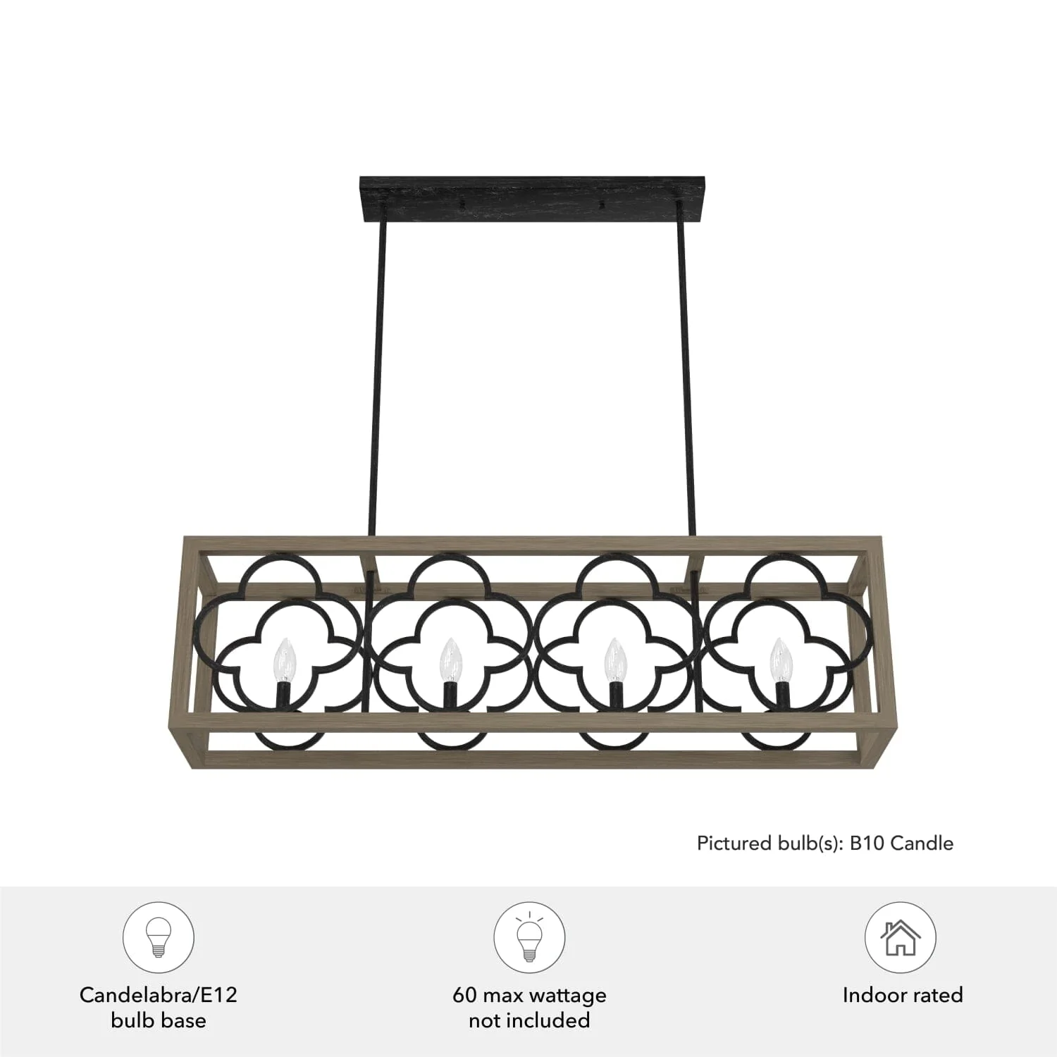 Gablecrest 4 Light Linear Chandelier 6 Gablecrest 4 Light Linear Chandelier