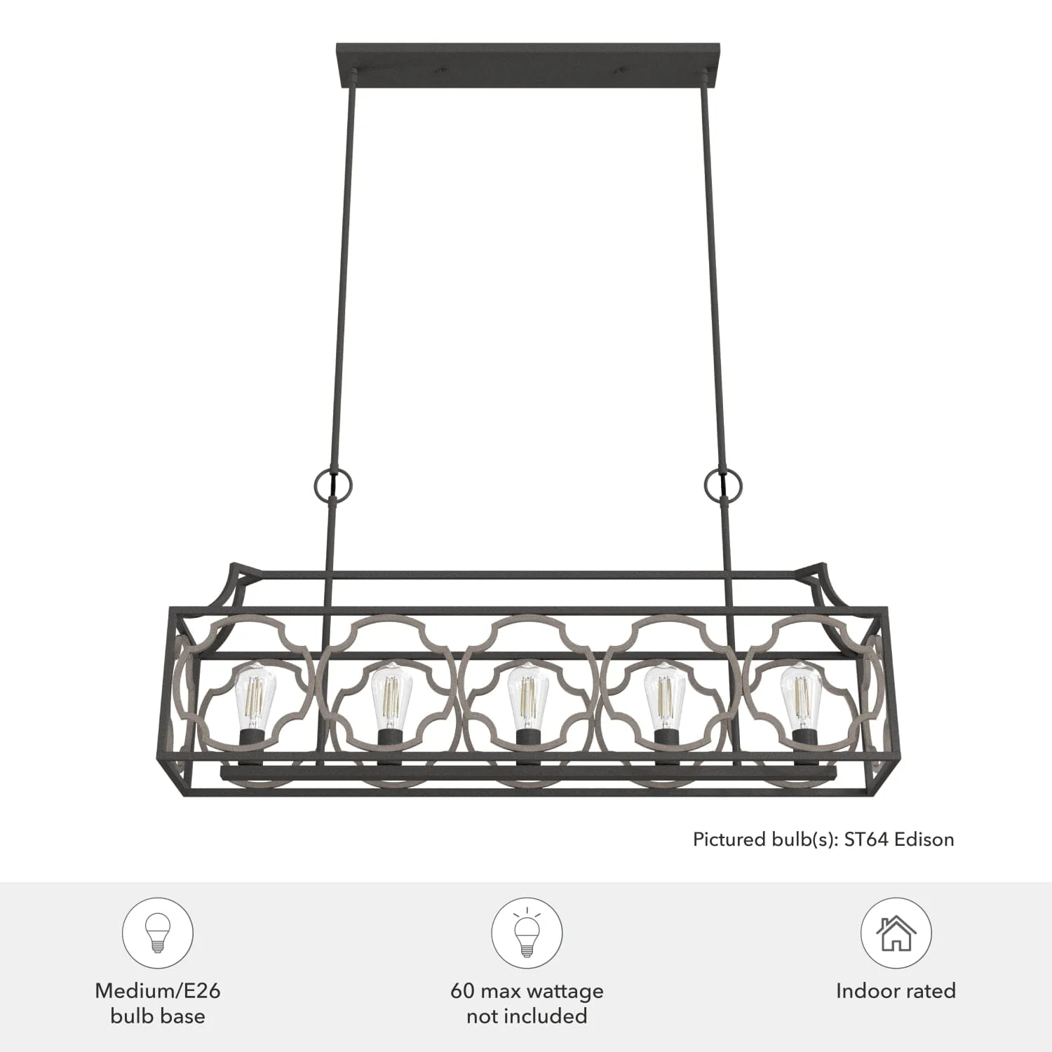 Stone Creek 5 Light Linear Chandelier 6 Stone Creek 5 Light Linear Chandelier