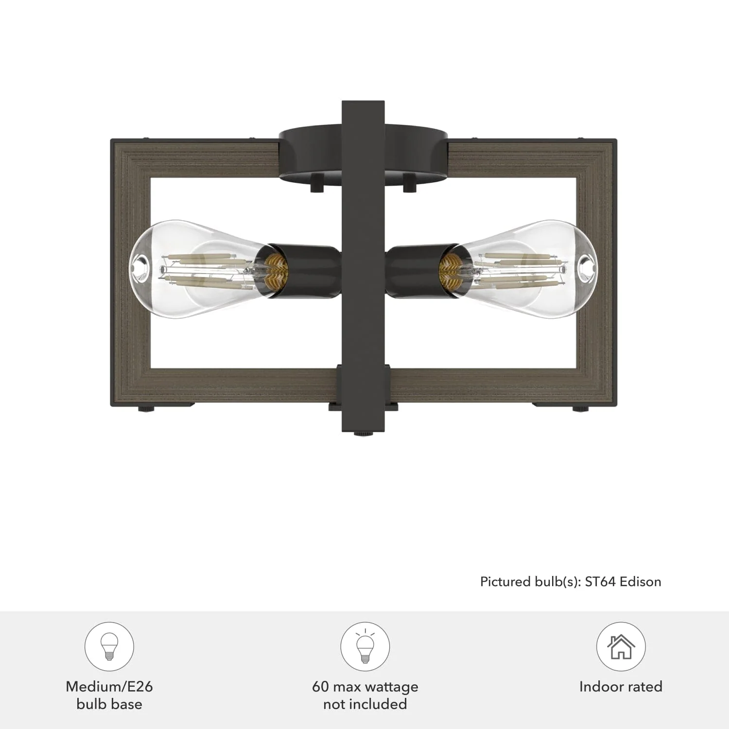 Woodburn 4 Light Flush Mount 2 Woodburn 4 Light Flush Mount