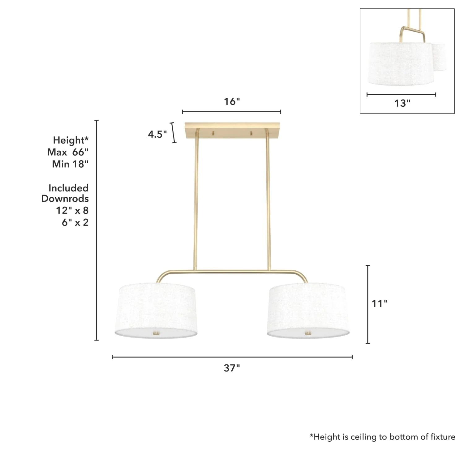 Cottage Hill 4 light 2 Shade Linear Chandelier 11 Cottage Hill 4 light 2 Shade Linear Chandelier