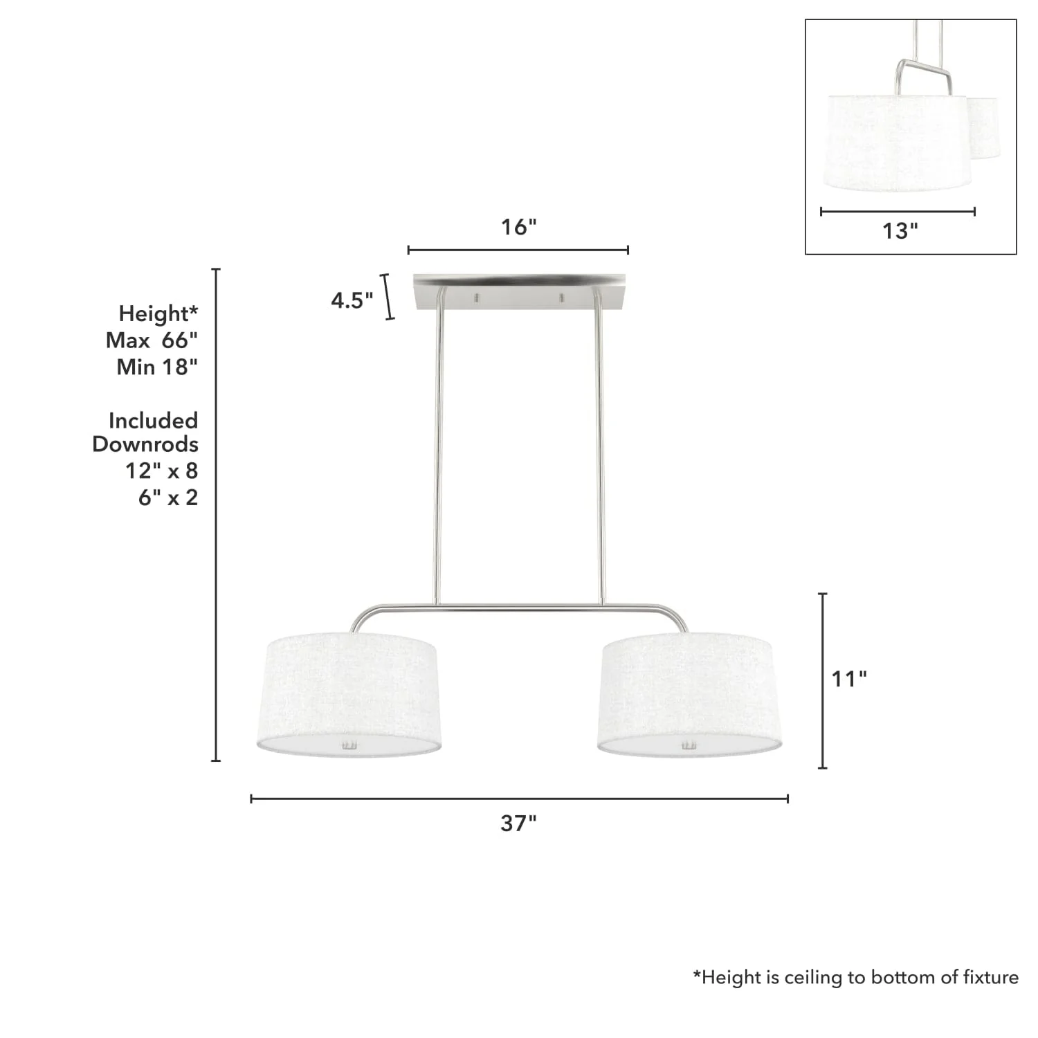 Cottage Hill 4 light 2 Shade Linear Chandelier 12 Cottage Hill 4 light 2 Shade Linear Chandelier