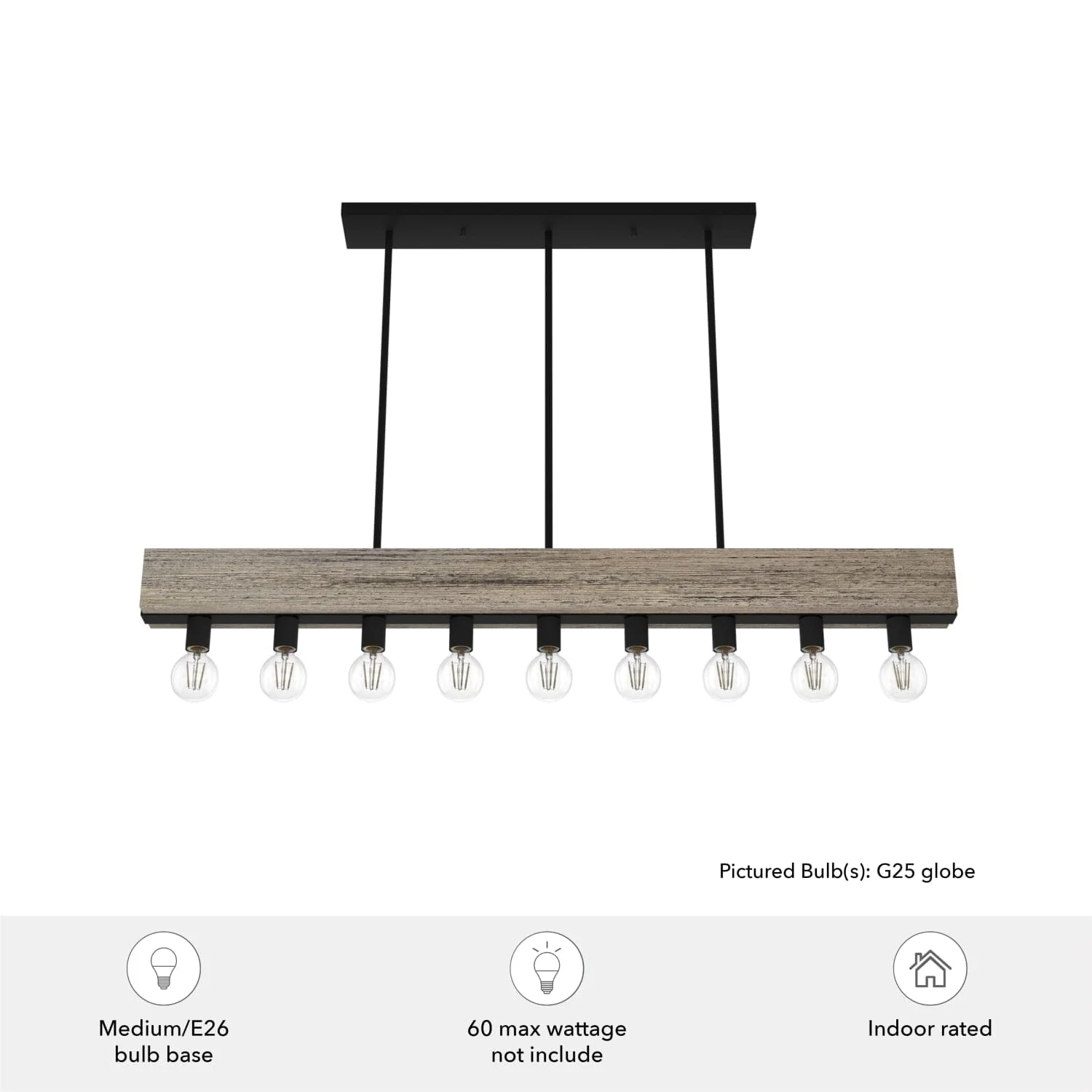 Donelson 9 Light Linear Chandelier 5 Donelson 9 Light Linear Chandelier