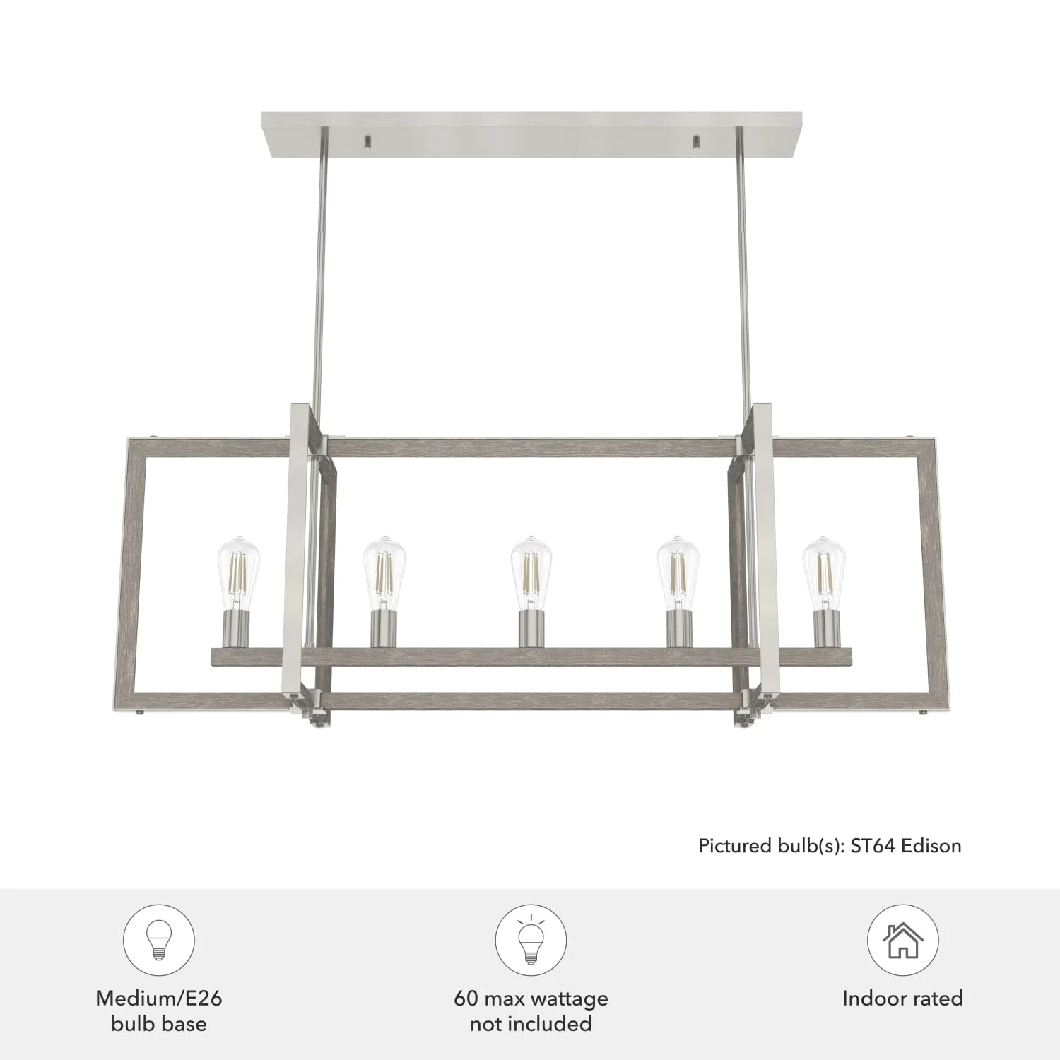 Woodburn 5 Light Linear Chandelier 6 Woodburn 5 Light Linear Chandelier
