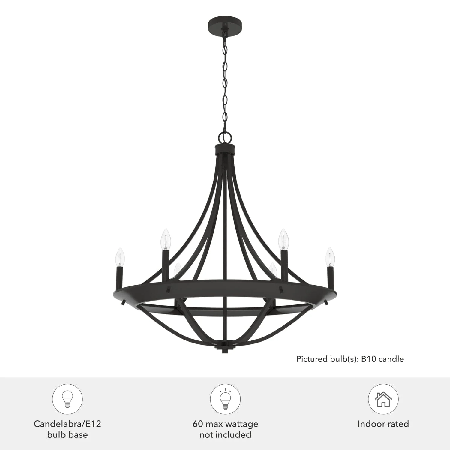 Perch Point 6 Light Chandelier 6 Perch Point 6 Light Chandelier