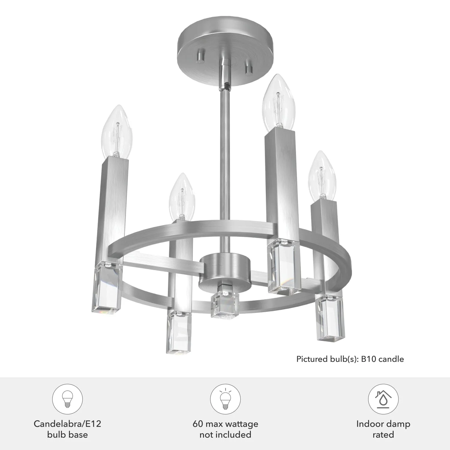 Sunjai 4 Light Semi-Flush Mount 3 Sunjai 4 Light Semi-Flush Mount