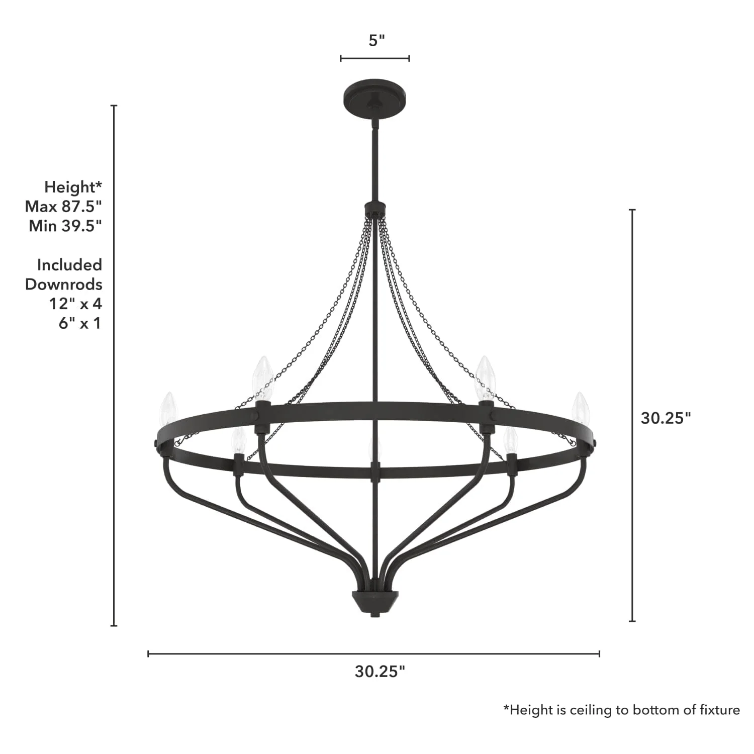 Merlin 7 Light Chandelier 7 Merlin 7 Light Chandelier
