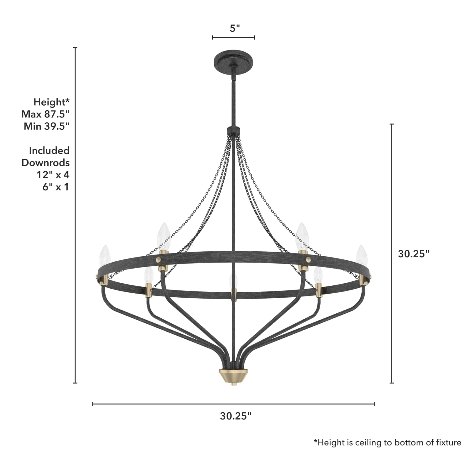 Merlin 7 Light Chandelier 8 Merlin 7 Light Chandelier