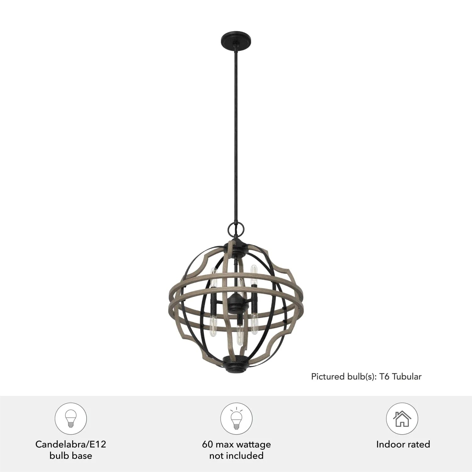 Stone Creek 6 Light Pendant 19 inch 5 Stone Creek 6 Light Pendant 19 inch